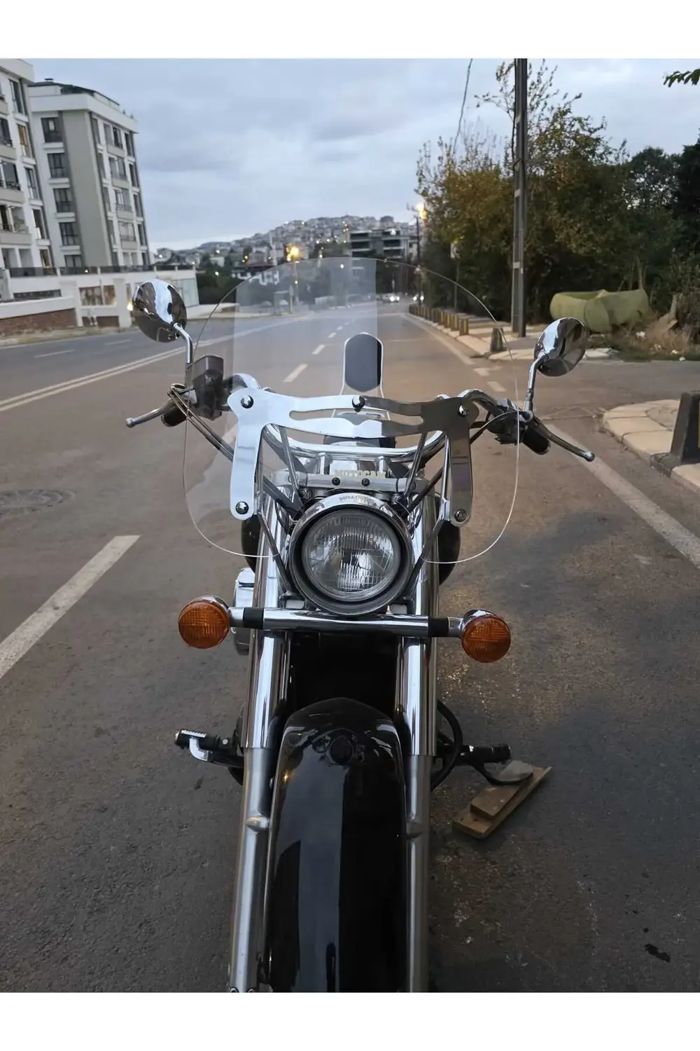 Honda Shadow 750 Ön Cam 1999-2010 Model 45cm Şeffaf Renkli 4mm AP