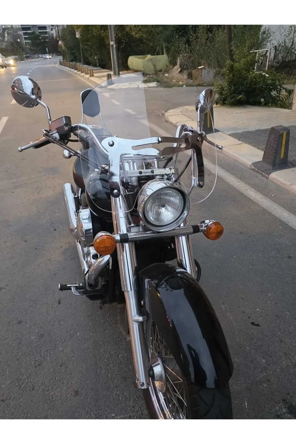 Honda Shadow 750 Ön Cam 1999-2010 Model 45cm Şeffaf Renkli 4mm AP