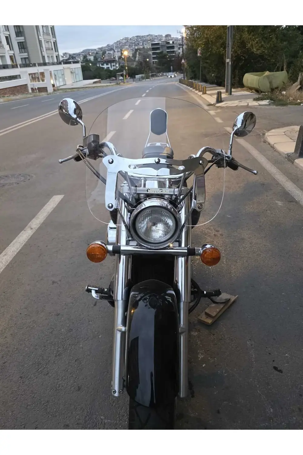 Honda Shadow 750 Ön Cam 1999-2010 Model 45cm Şeffaf Renkli 4mm AP