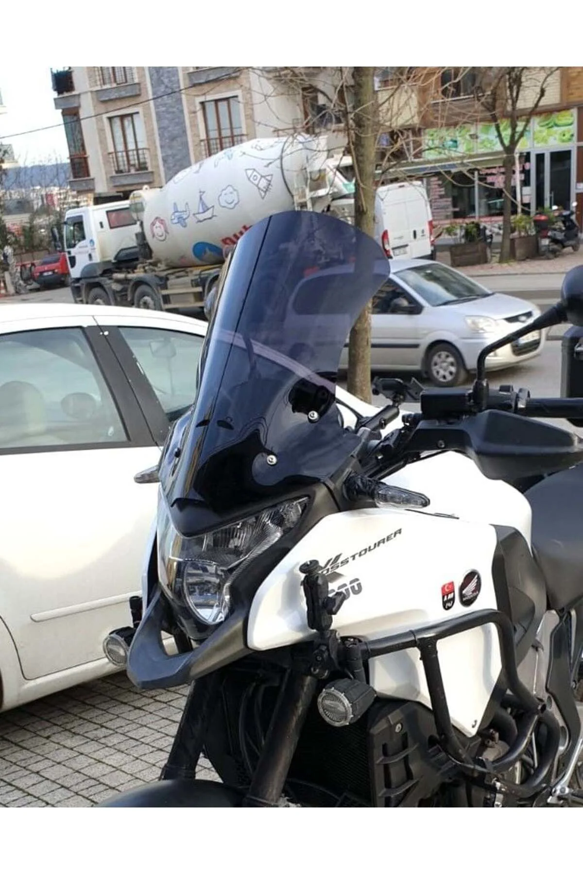 Honda VFR 1200 Ön Cam 2012-2015 Model 50cm Siyah Renkli 4mm