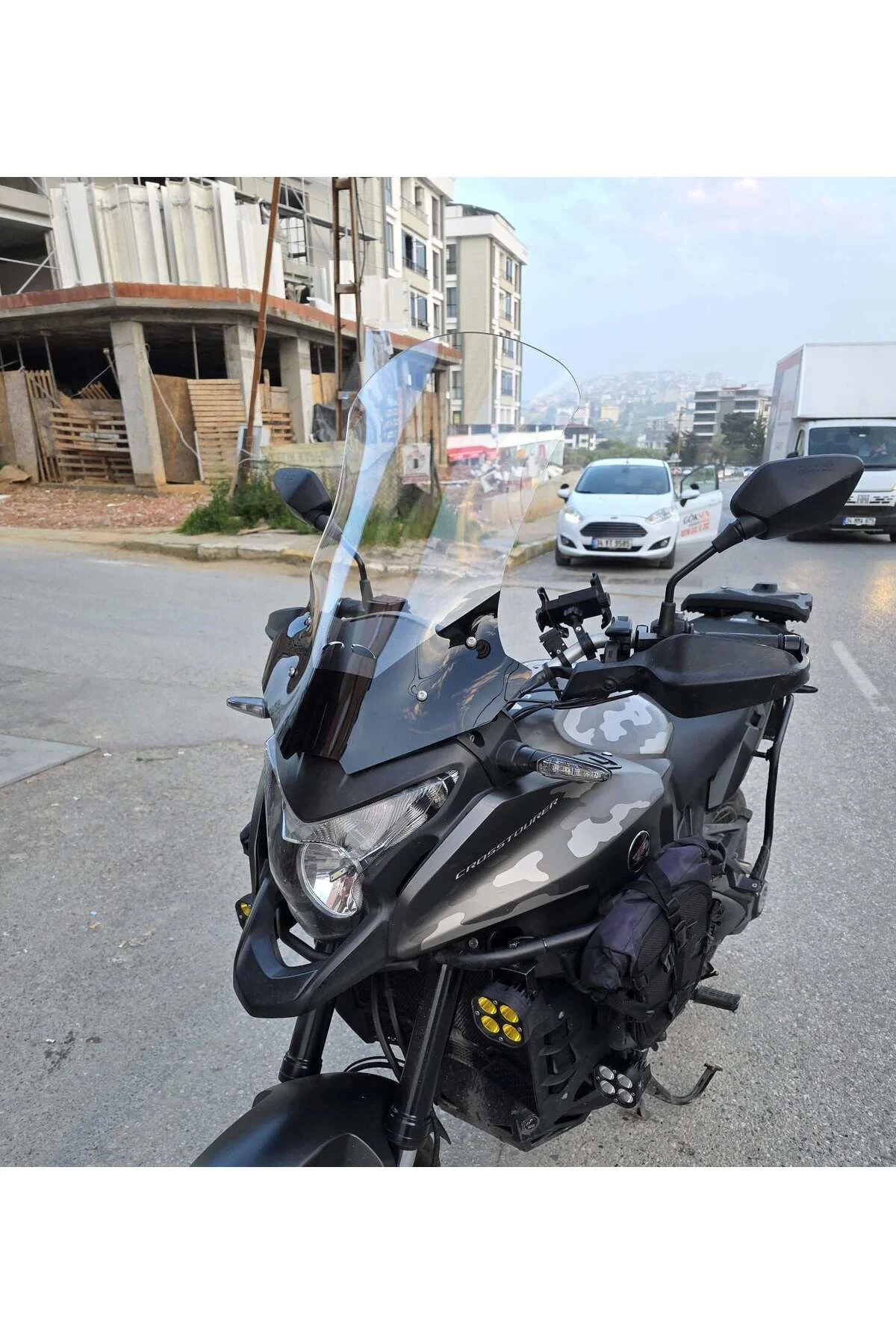 Honda VFR 1200 Ön Cam 2012-2015 Model 58cm Şeffaf Renkli 4mm