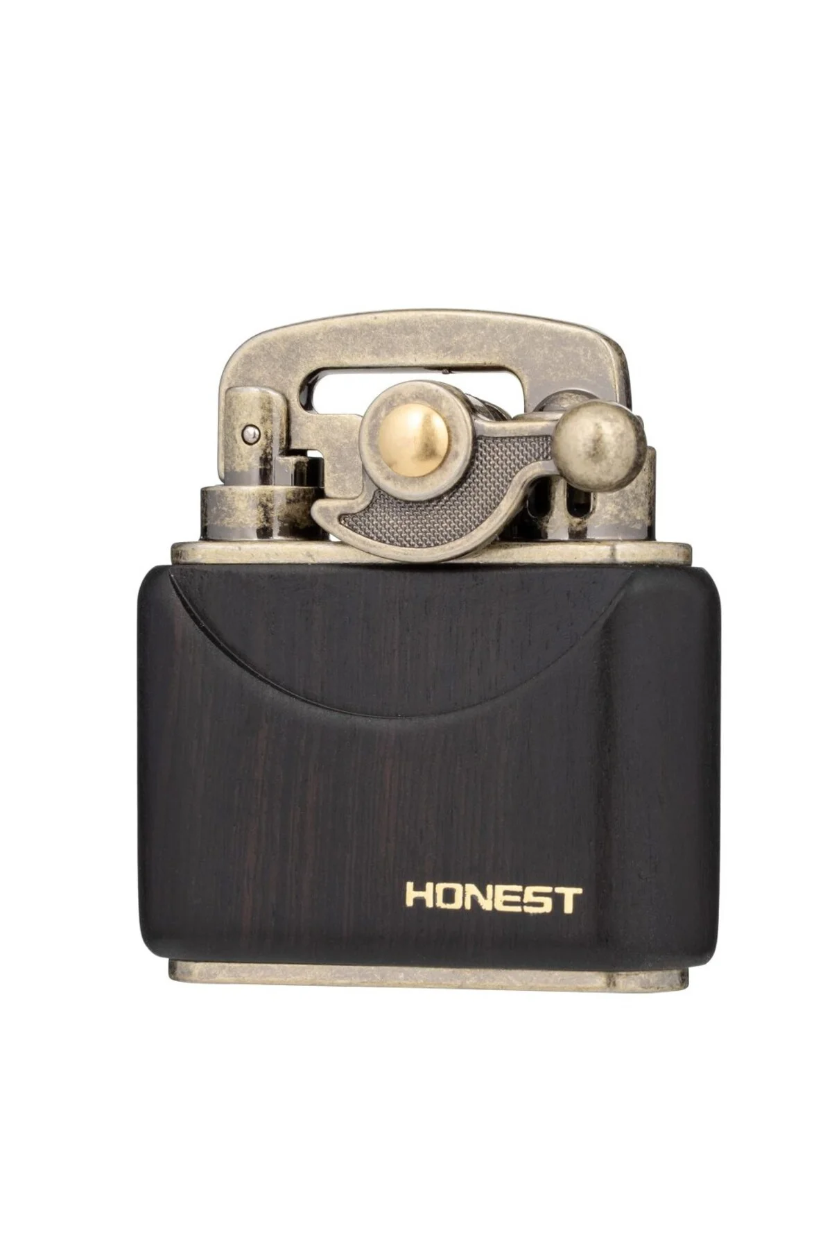 Honest Vintage Benzinli Ahşap Çakmak Siyah