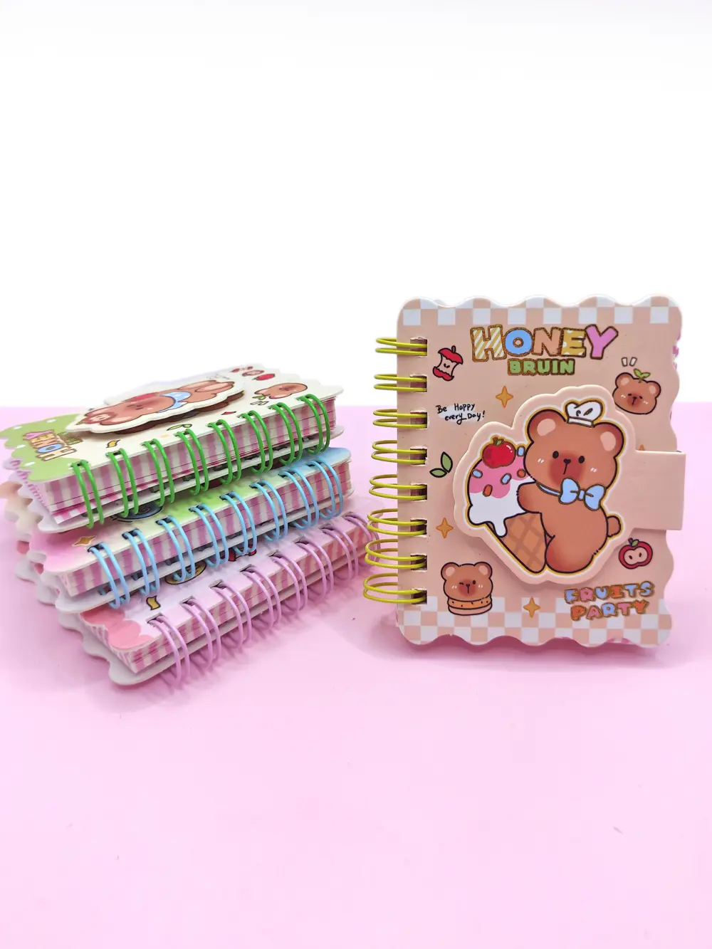 Honey Bear Cırtlı Cep Boy Sevimli Ayıcık Mini Not Defteri (7x8 cm