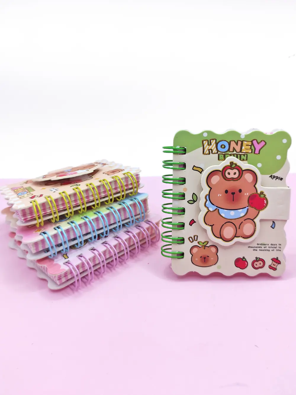 Honey Bear Cırtlı Cep Boy Sevimli Ayıcık Mini Not Defteri (7x8 cm