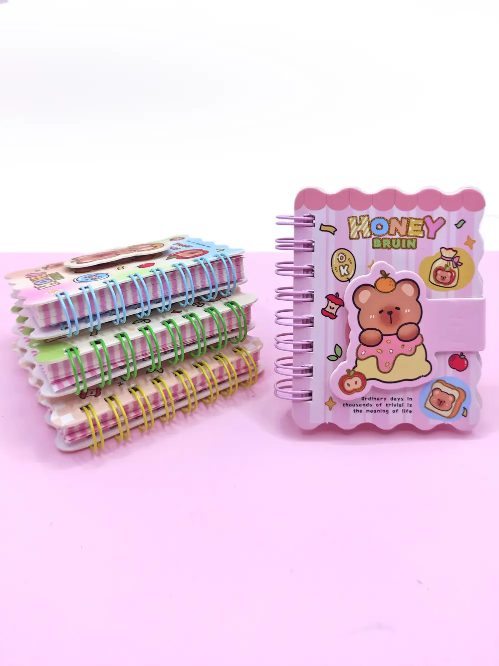 Honey Bear Cırtlı Cep Boy Sevimli Ayıcık Mini Not Defteri (7x8 cm