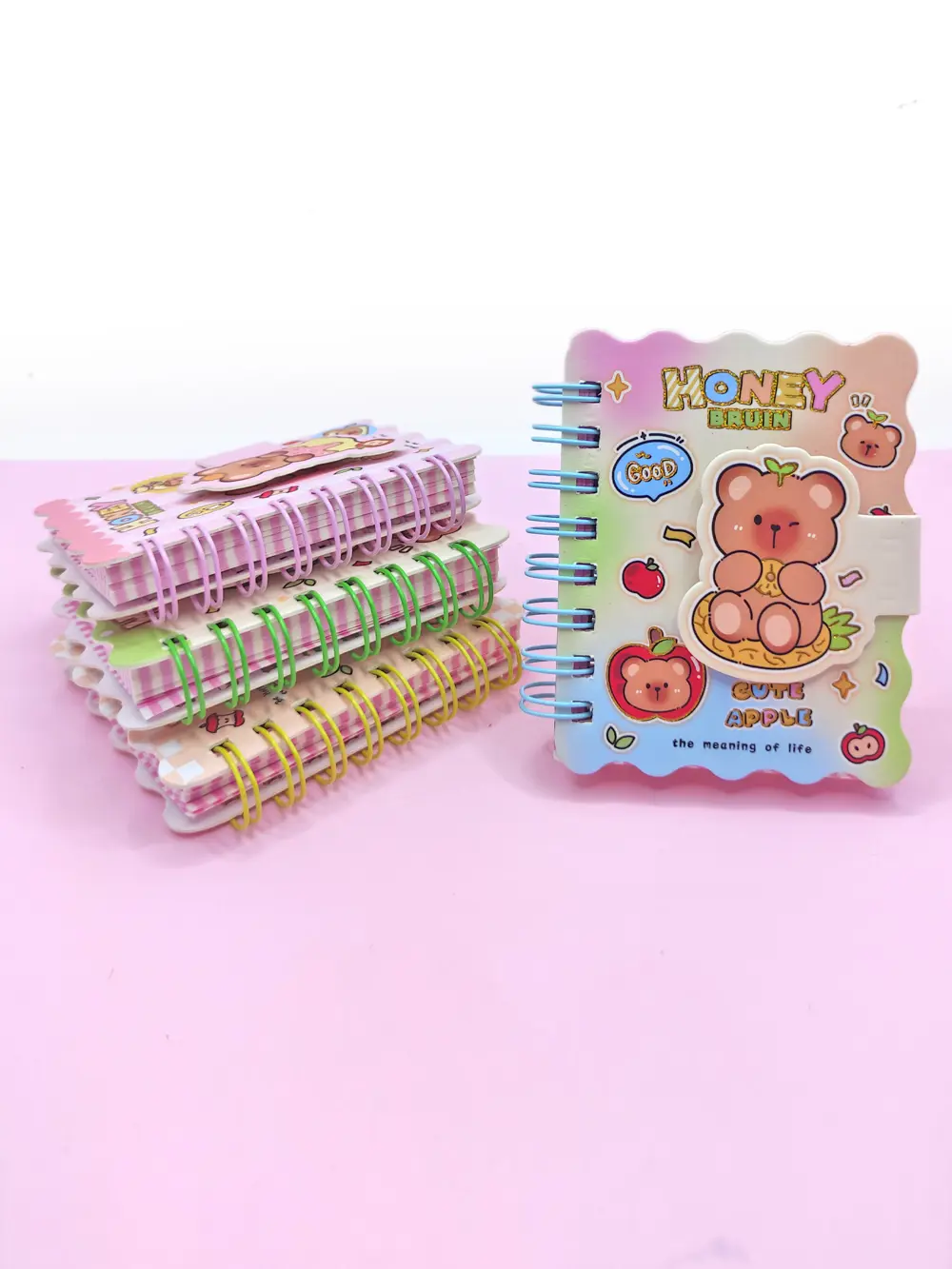 Honey Bear Cırtlı Cep Boy Sevimli Ayıcık Mini Not Defteri (7x8 cm