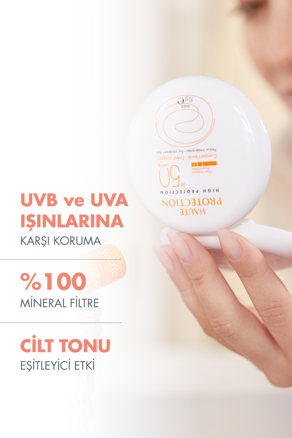 Avene Honey Compact Mineral Filtreli Koyu Renkli Spf 50+ Cilt Tonu Eşit