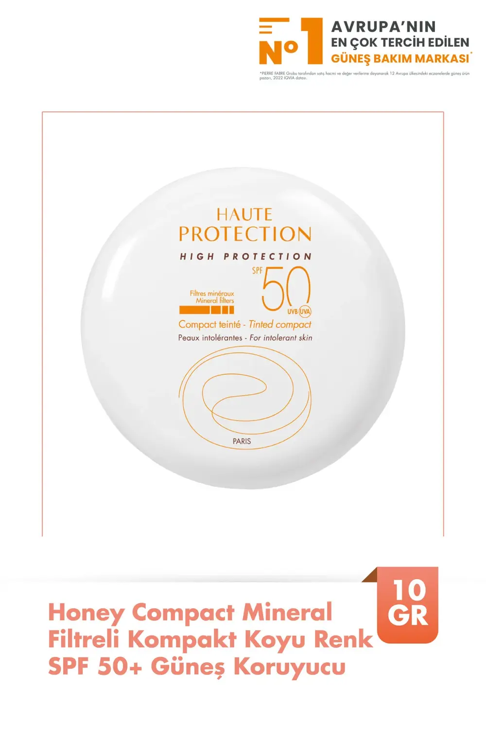 Honey Compact Mineral Filtreli Koyu Renkli SPF 50+ Cilt Tonu Eşit