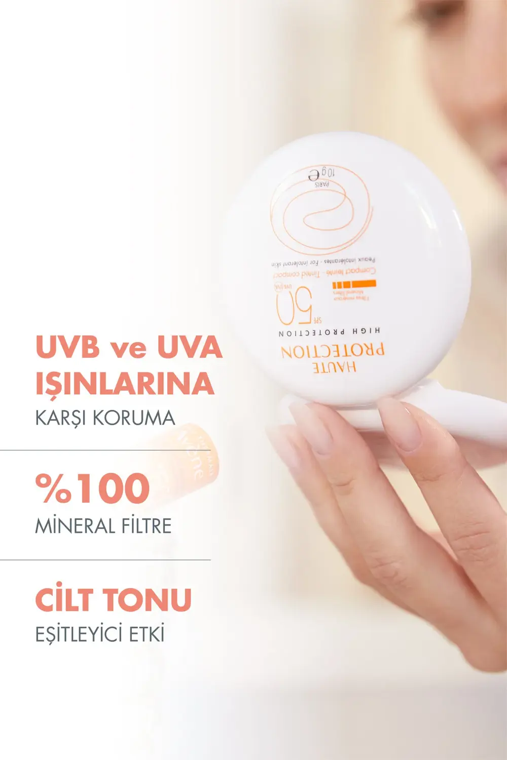 Honey Compact Mineral Filtreli Koyu Renkli SPF 50+ Cilt Tonu Eşit
