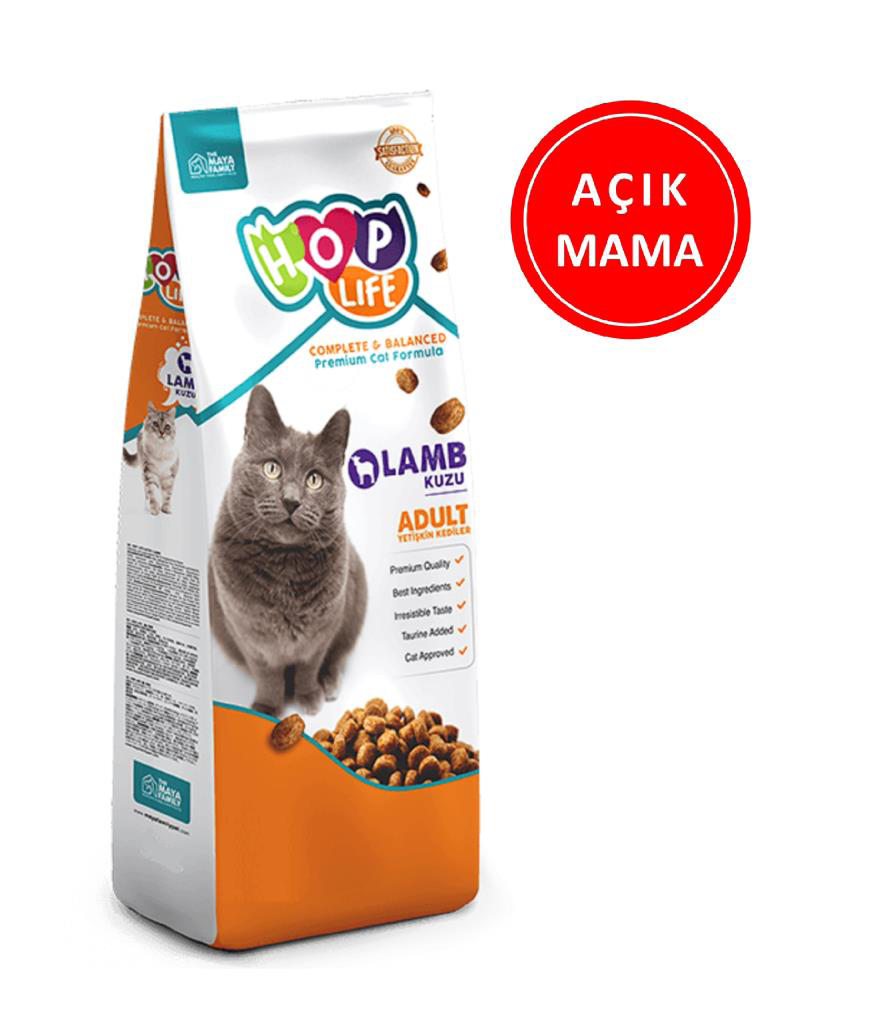 Hop Life Kuzulu Yetişkin Kedi Maması 1 Kg AÇIK