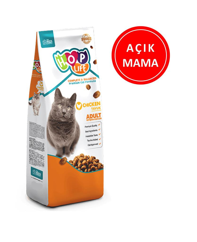 Hop Life Tavuklu Yetişkin Kedi Maması 1 Kg AÇIK