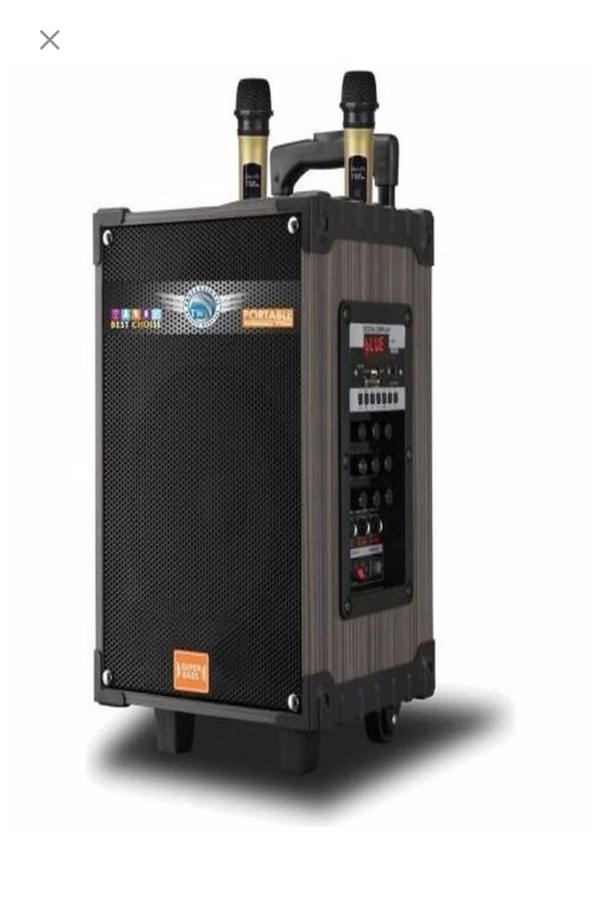 Hoparlör Çift Mikrofon, Bluetooth, USB, Sd Kart Kumandalı 100Watt