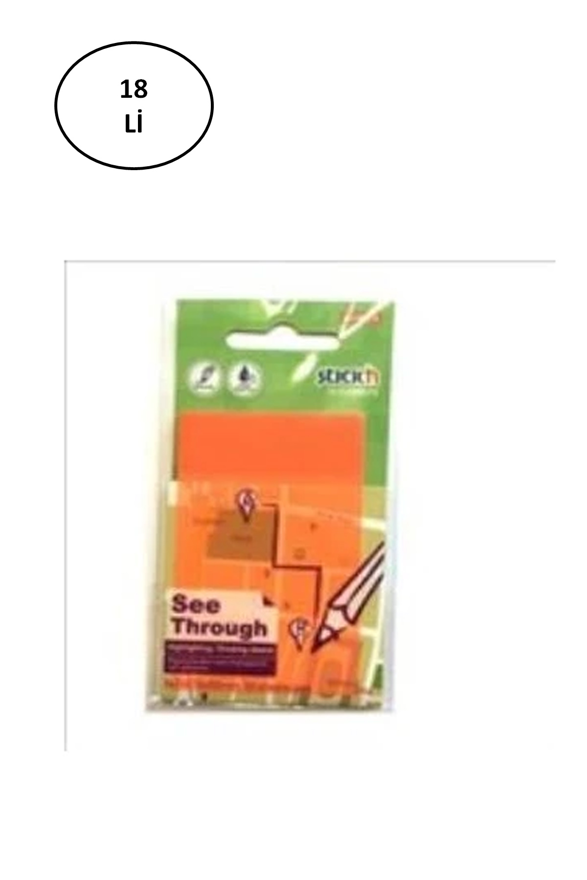 Hopax Stickn Yapışkanlı Not Kağıdı 76X51 Mm Yarı Saydam Turuncu 5 Hopax Stickn Yapışkanlı Not Kağıdı 76X51 Mm Yarı Saydam Turuncu 5