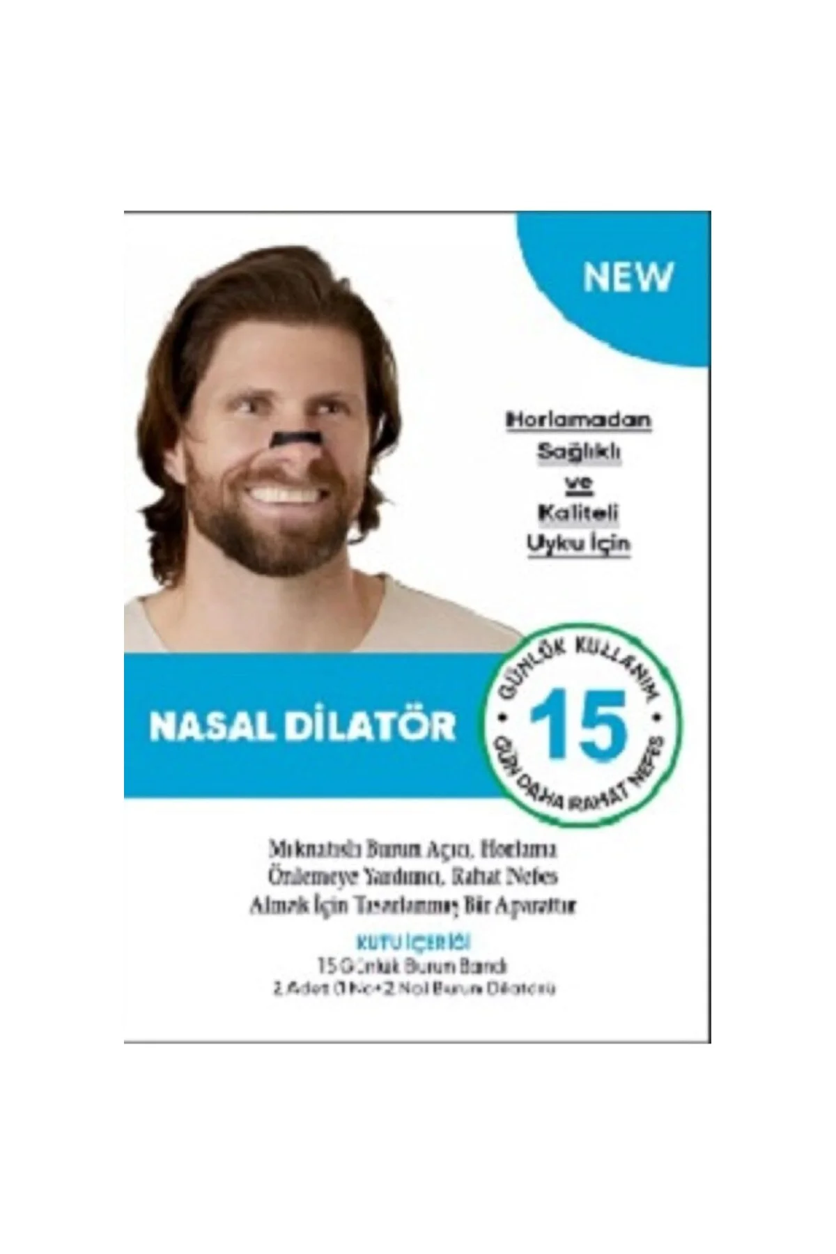 Horlama Önlemeye Yardımcı Nasal Dilatör 2 Adet (1 No+2 No) 15 Gün
