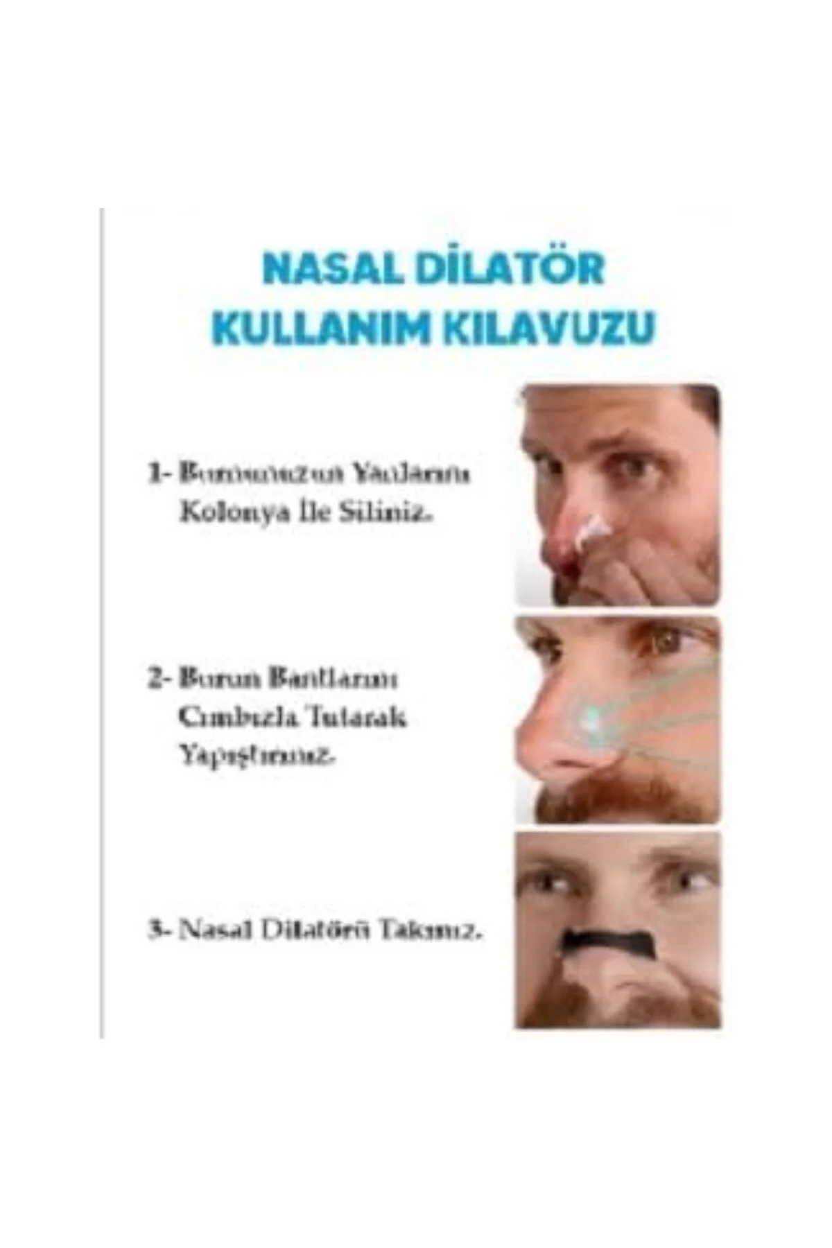 Horlama önlemeye yardımcı nefes açıçı nasal dilatör 2 adet (1 no+