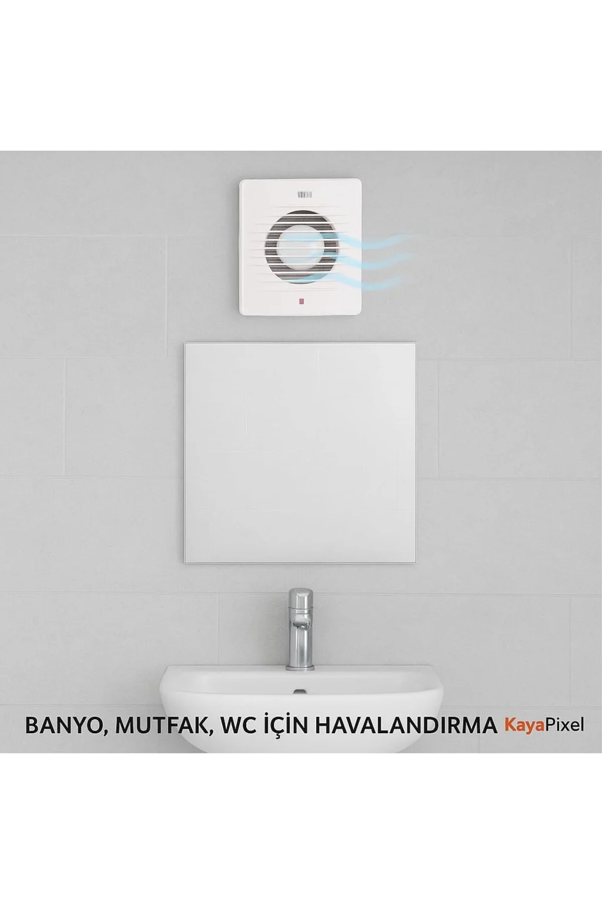 Horoz 12 cm 120’lik Banyo Mutfak Tuvalet Havalandırma Fanı | 15W 