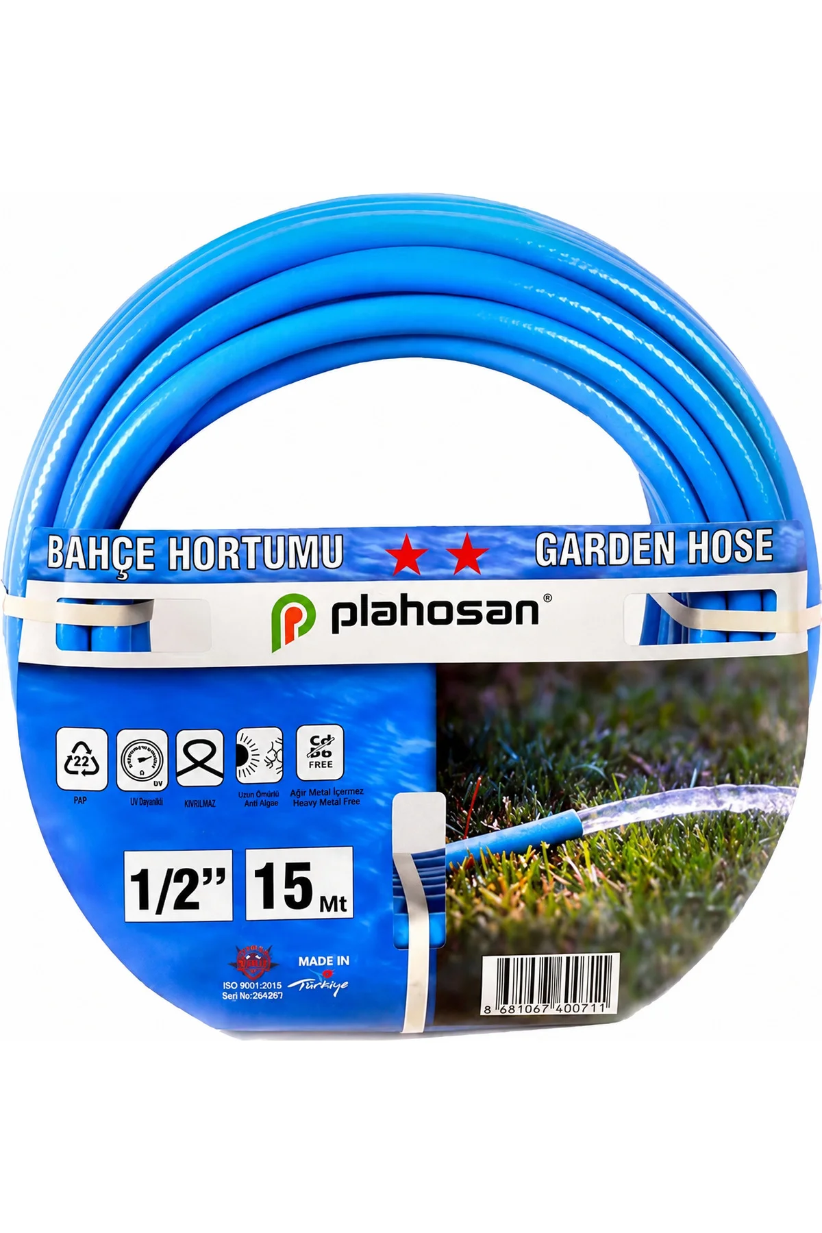 Hortum Makaralı Sulama Seti - 15 M 1/2" Hortum ve Çok Fonksiyonlu Hortum Makaralı Sulama Seti - 15 M 1/2" Hortum ve Çok Fonksiyonlu