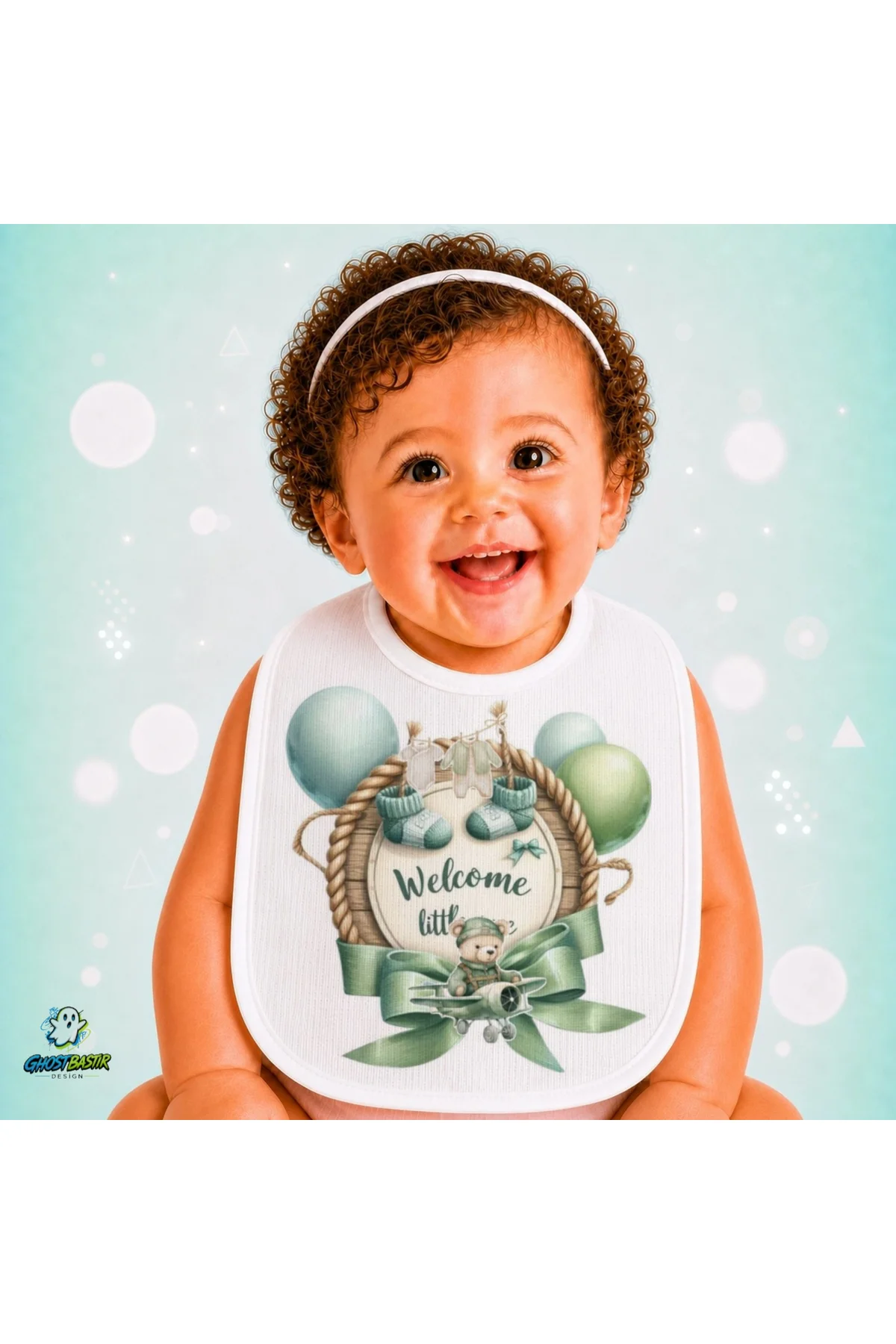 Hoşgeldin Bebek Keten Bebek Mama Önlüğü – Yumuşak, Emici, Yıkanabilir, Özel Tasarım P058