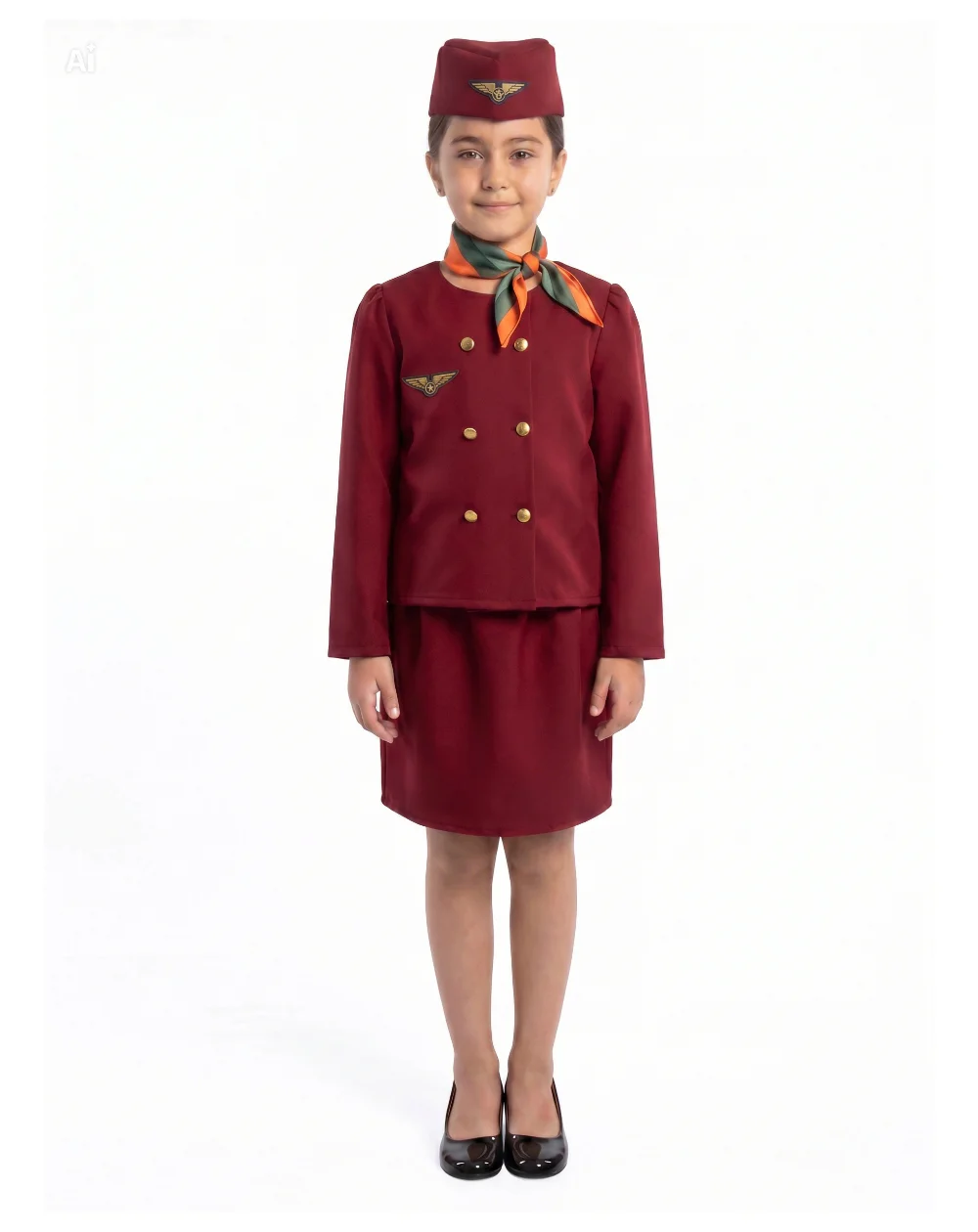 Hostes Kostümü Bordo