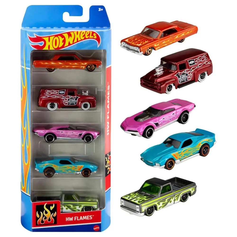 Hot Wheels Beşli Araba Seti Hw Flames HTV47 Hot Wheels Beşli Araba Seti Hw Flames HTV47