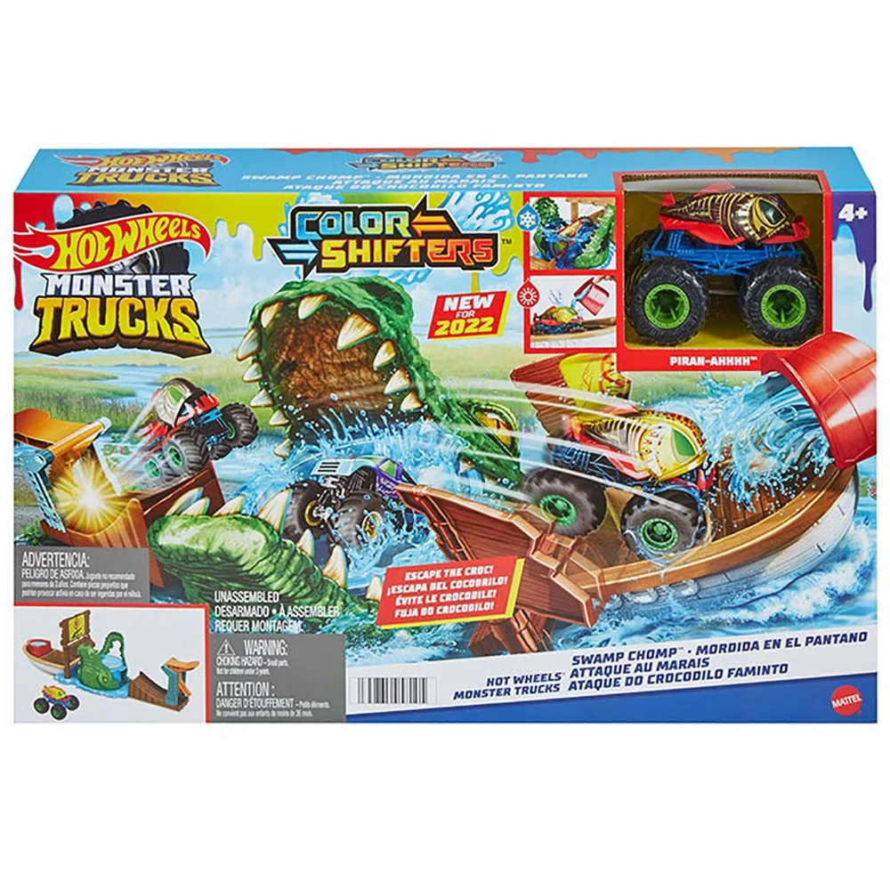 Hot Wheels Monster Trucks Renk Değiştiren Araçlar Timsahdan Kaçış Hot Wheels Monster Trucks Renk Değiştiren Araçlar Timsahdan Kaçış