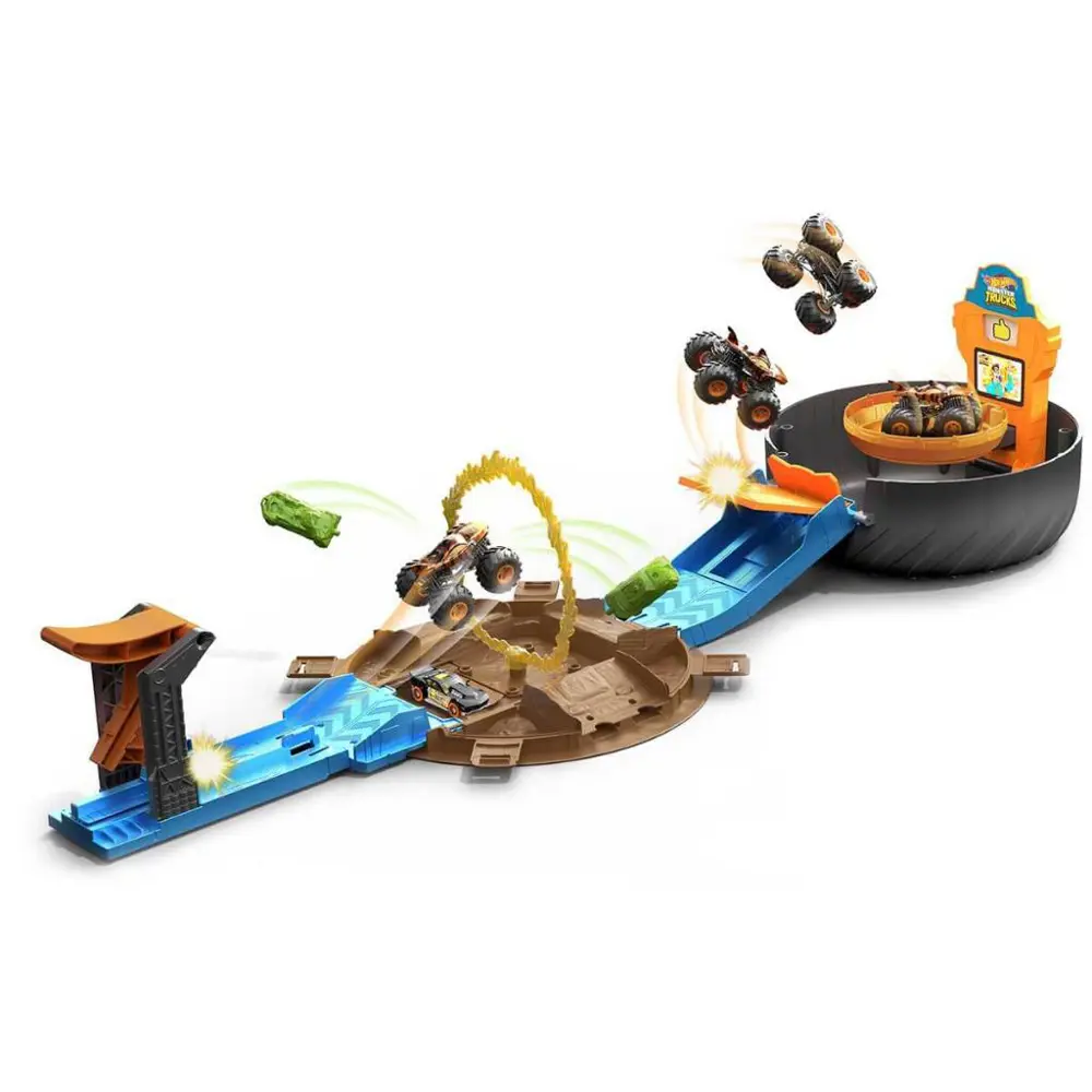 Hot Wheels Monster Trucks Akrobasi Tekerleği Oyun Seti GVK48 Hot Wheels Monster Trucks Akrobasi Tekerleği Oyun Seti GVK48