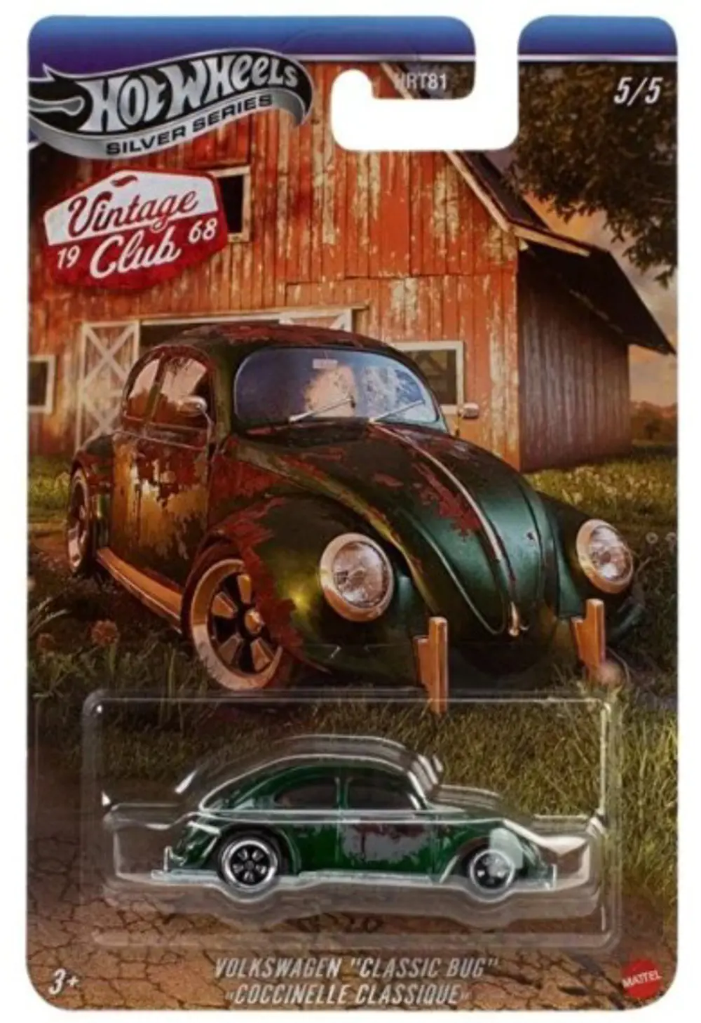 Hot Wheels Silver Series 1968 Vintage Club Volkswagen Vlassic Bug