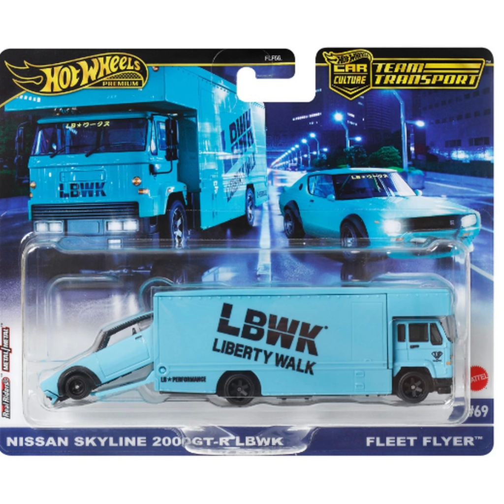 Hot Wheels Team Transport Nissan Skyline 2000 GT-R Fleet Flye HRV Hot Wheels Team Transport Nissan Skyline 2000 GT-R Fleet Flye HRV