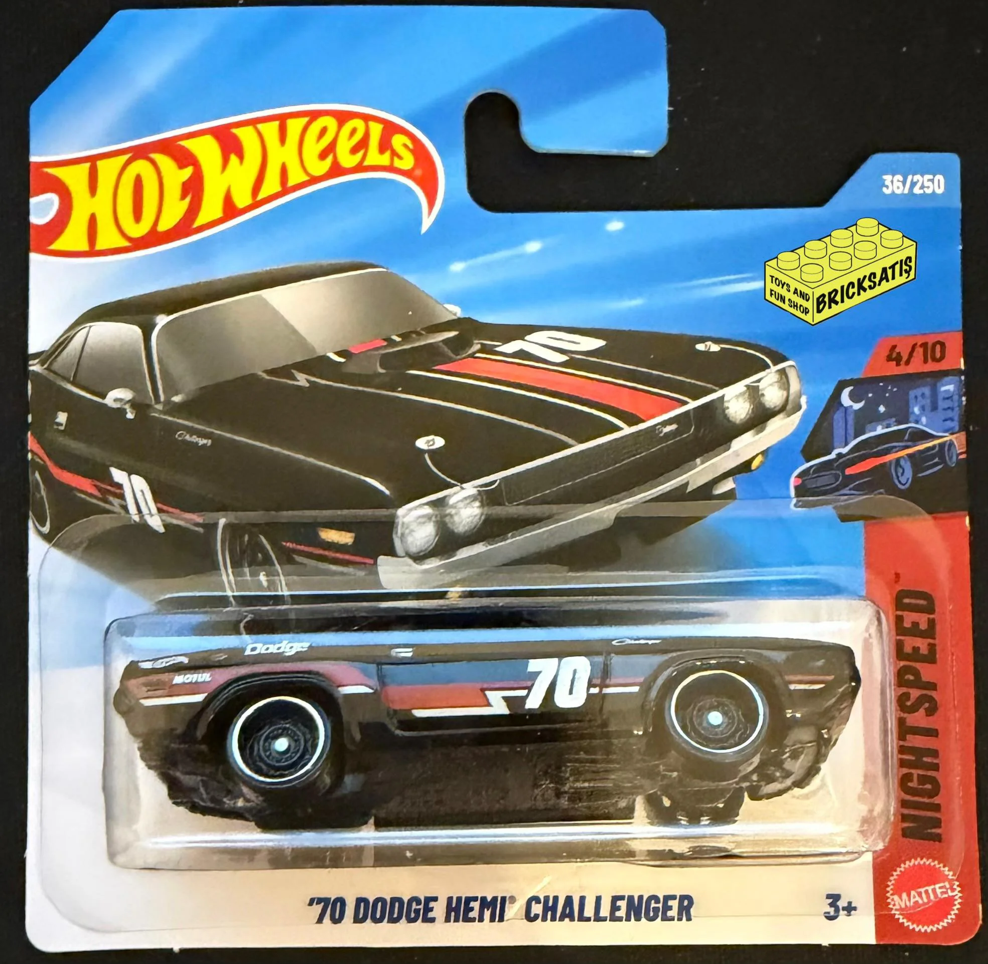 Hot Wheels Tekli Arabalar '70 Dodge Hemi Challenger JJK79 (Nights