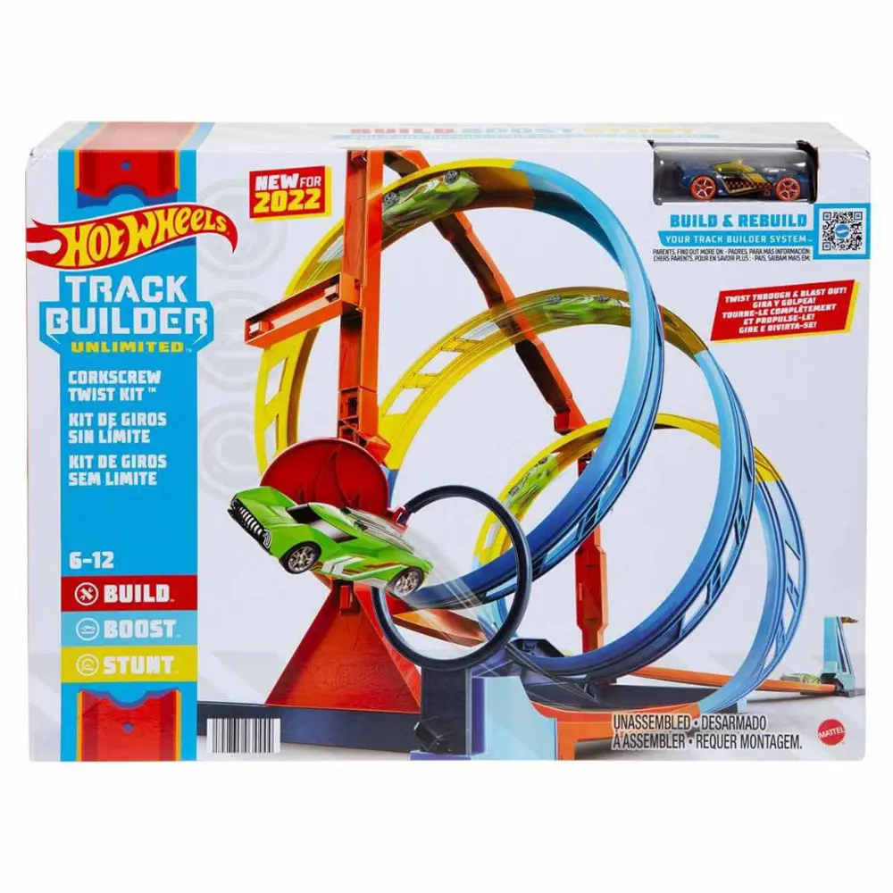 Hot Wheels Track Builder Unlimited Spiral Dönüşlü Pist HDX79