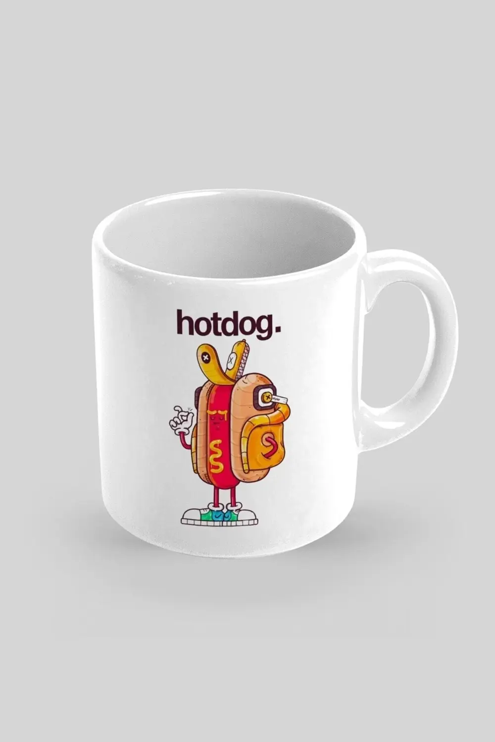 Hotdog Baskılı Kupa Bardak