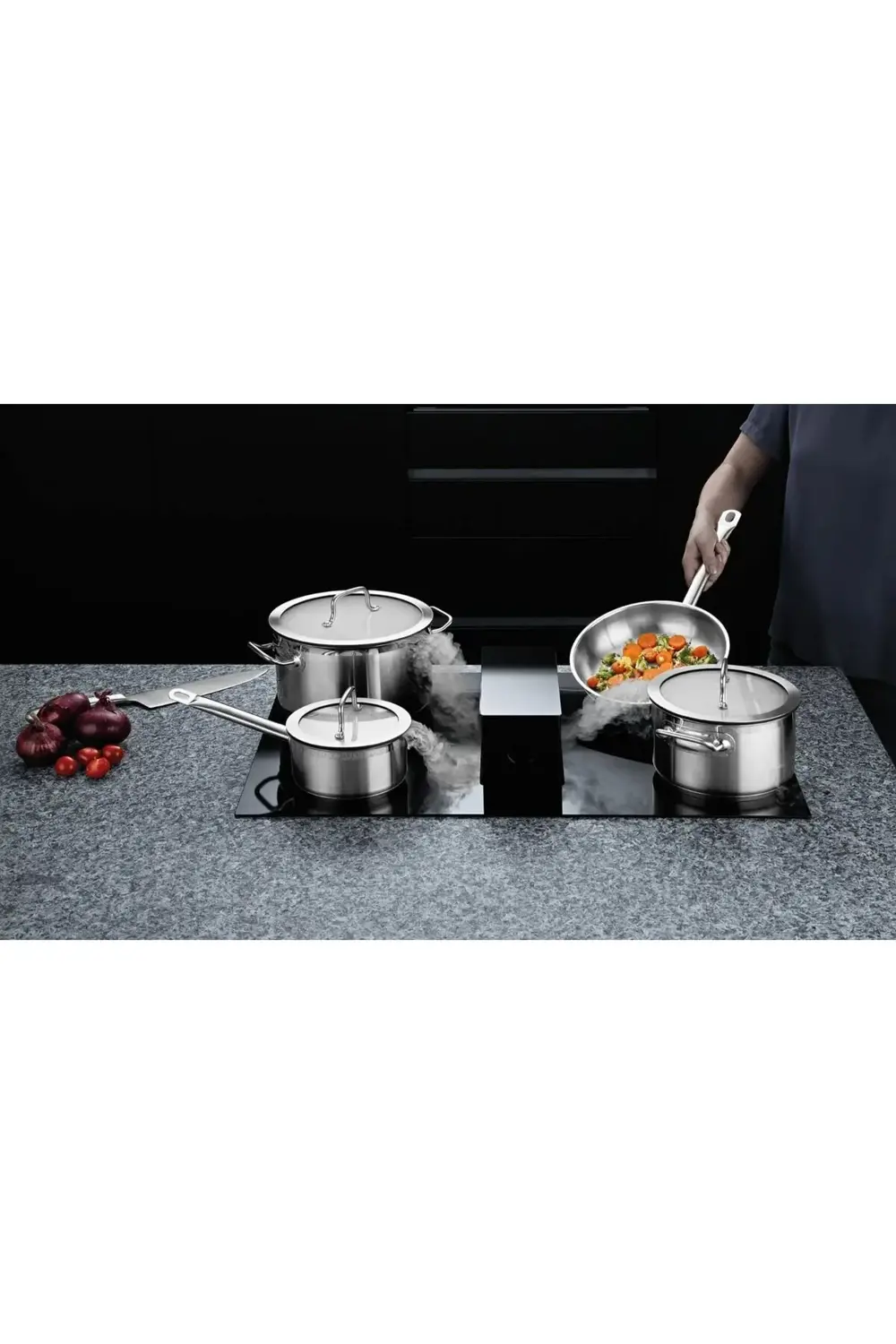 Hotel Downdraft 7 Parça 18/10 Paslanmaz Çelik Tencere Seti