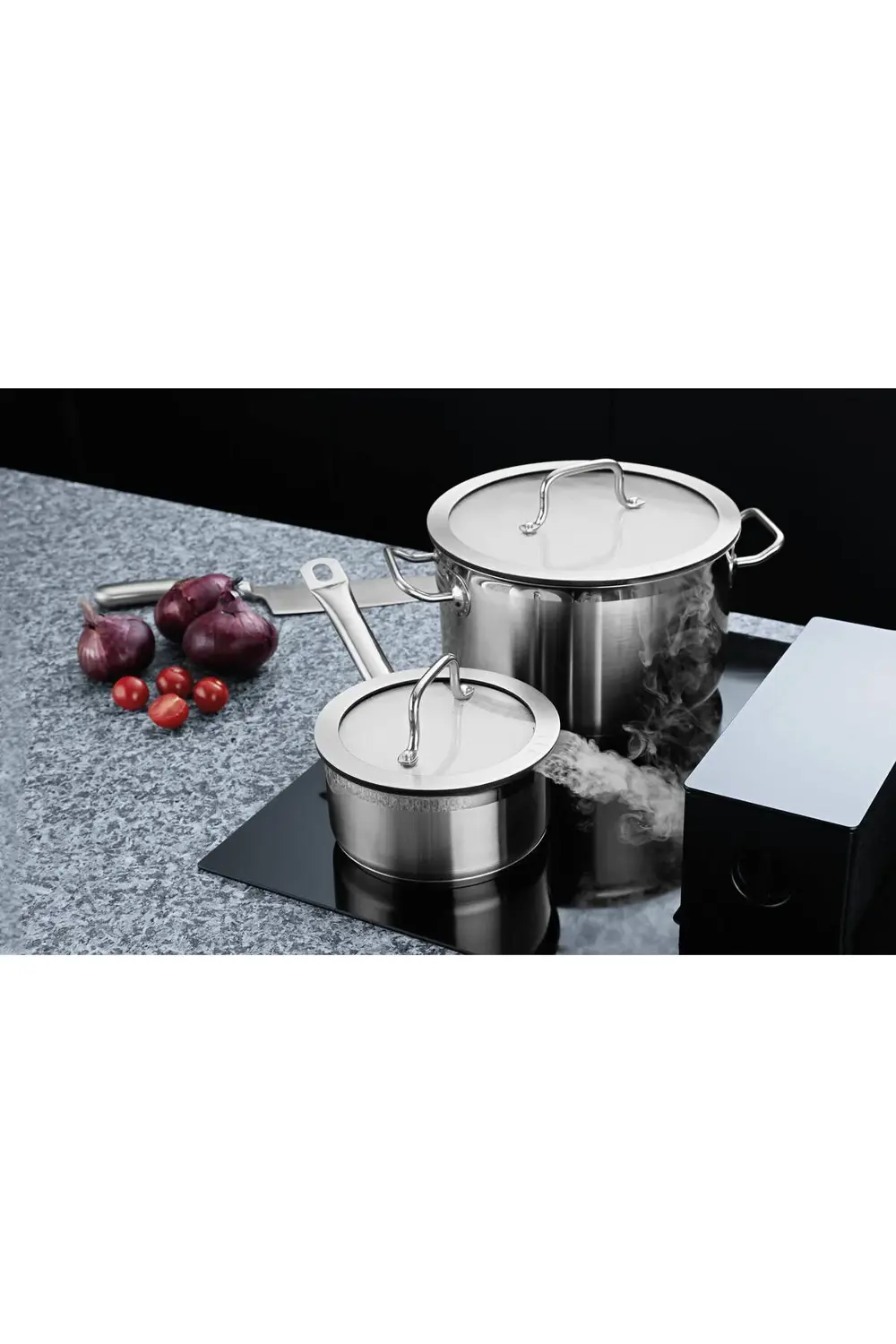 Hotel Downdraft 7 Parça 18/10 Paslanmaz Çelik Tencere Seti