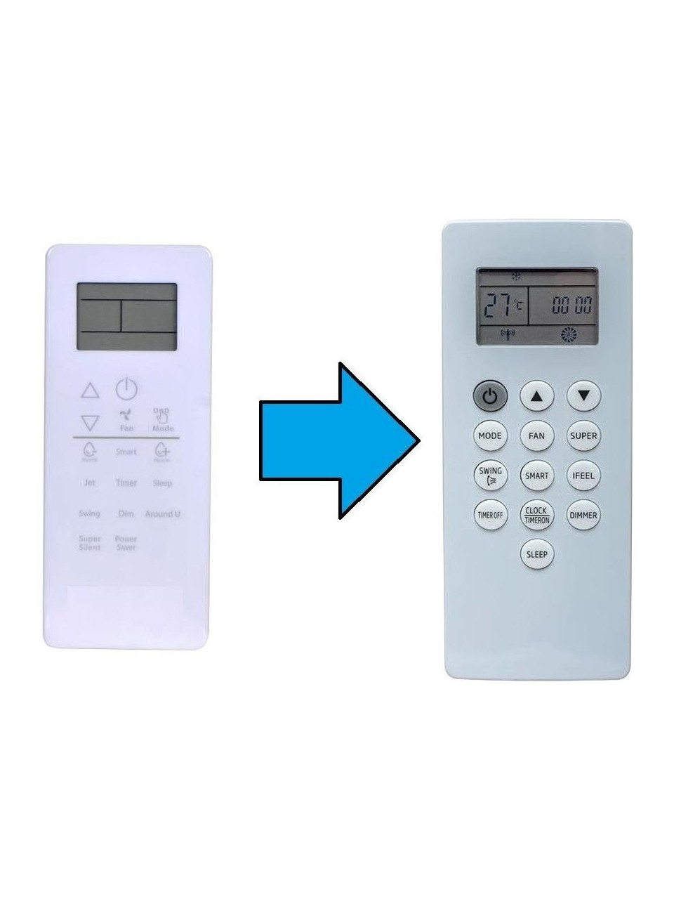 Hotpoint DG11P1-04 Ile Uyumlu Klima Kumandası-Resimde Sağdaki Gön