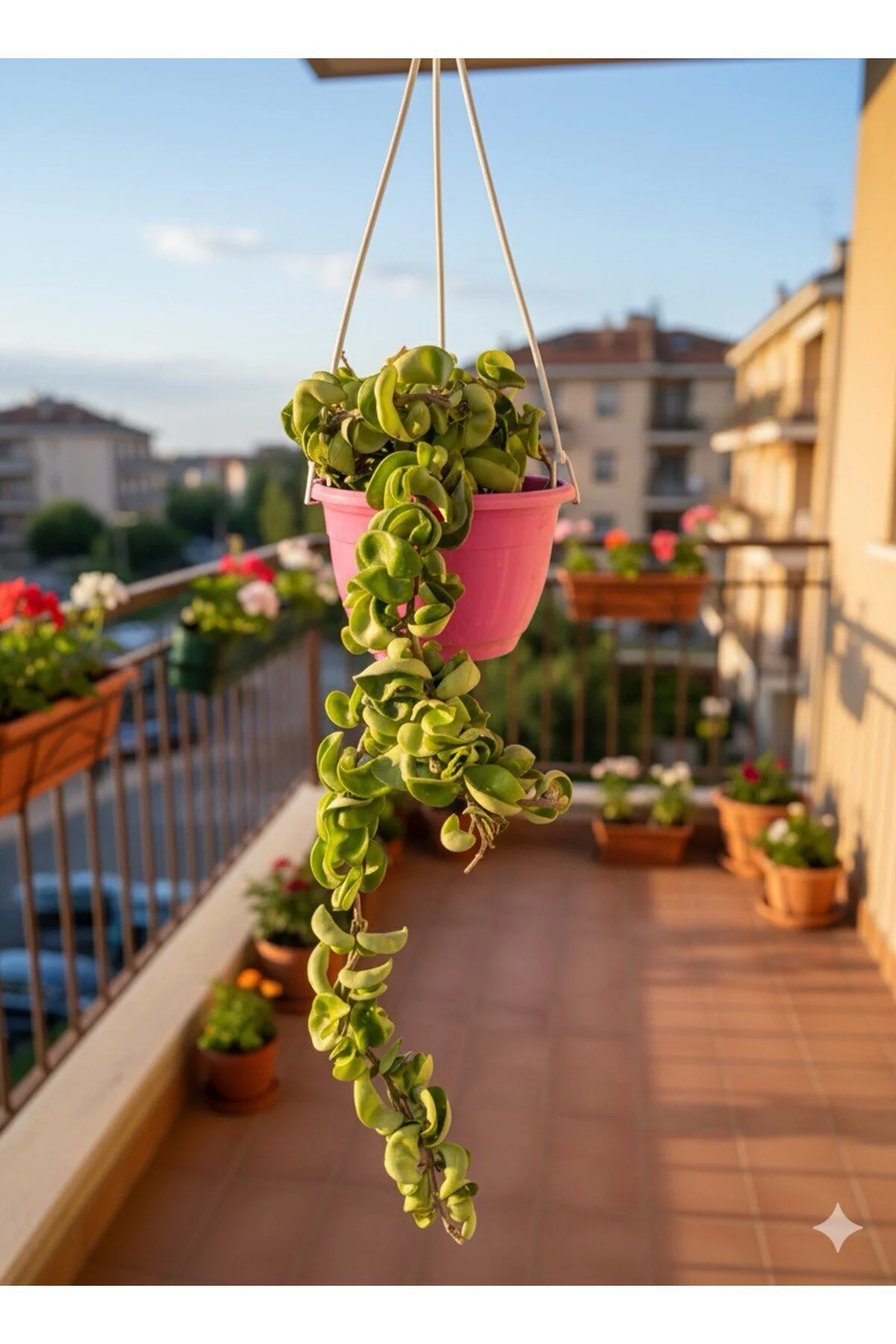Hoya Carnosa Kıvırçık Mum Çiçeği Saksılı - Görsel 2