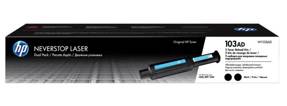 HP 103AD Black Siyah 2.500 Sayfa X 2 Çiftli Neverstop Toner W1103
