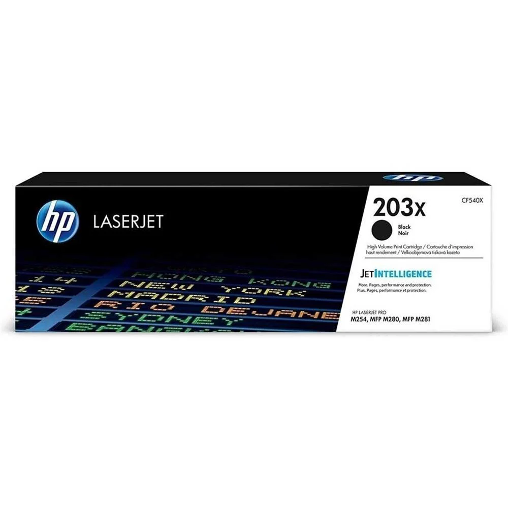 HP 203X Black Siyah Yüksek Kapasite 3.200 Sayfa Toner CF540X HP 203X Black Siyah Yüksek Kapasite 3.200 Sayfa Toner CF540X