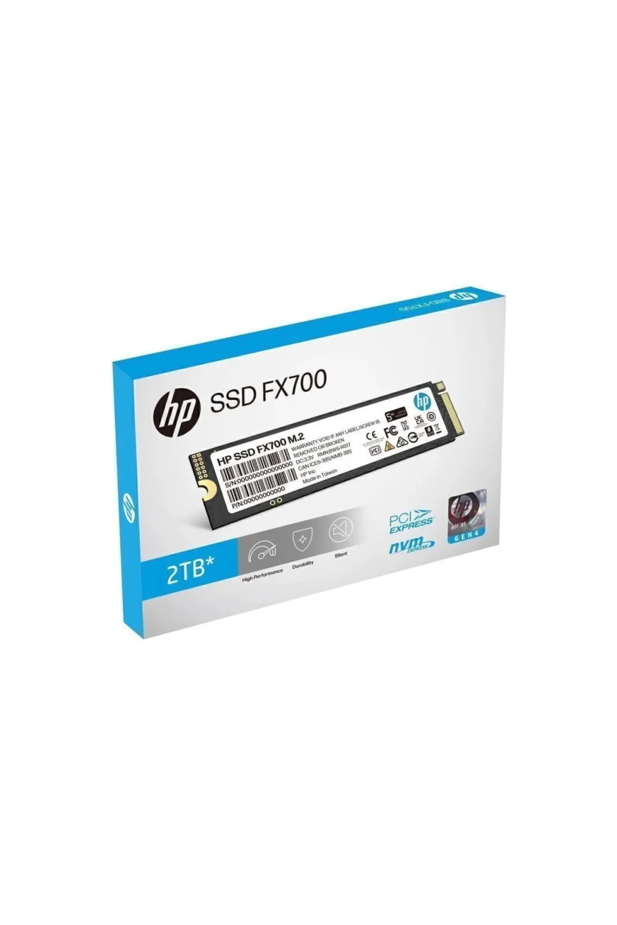 HP 8U2N5AA, FX700, 2TB, 7200/6200, Gen4, NVMe PCIe M.2, 3D NAND, 