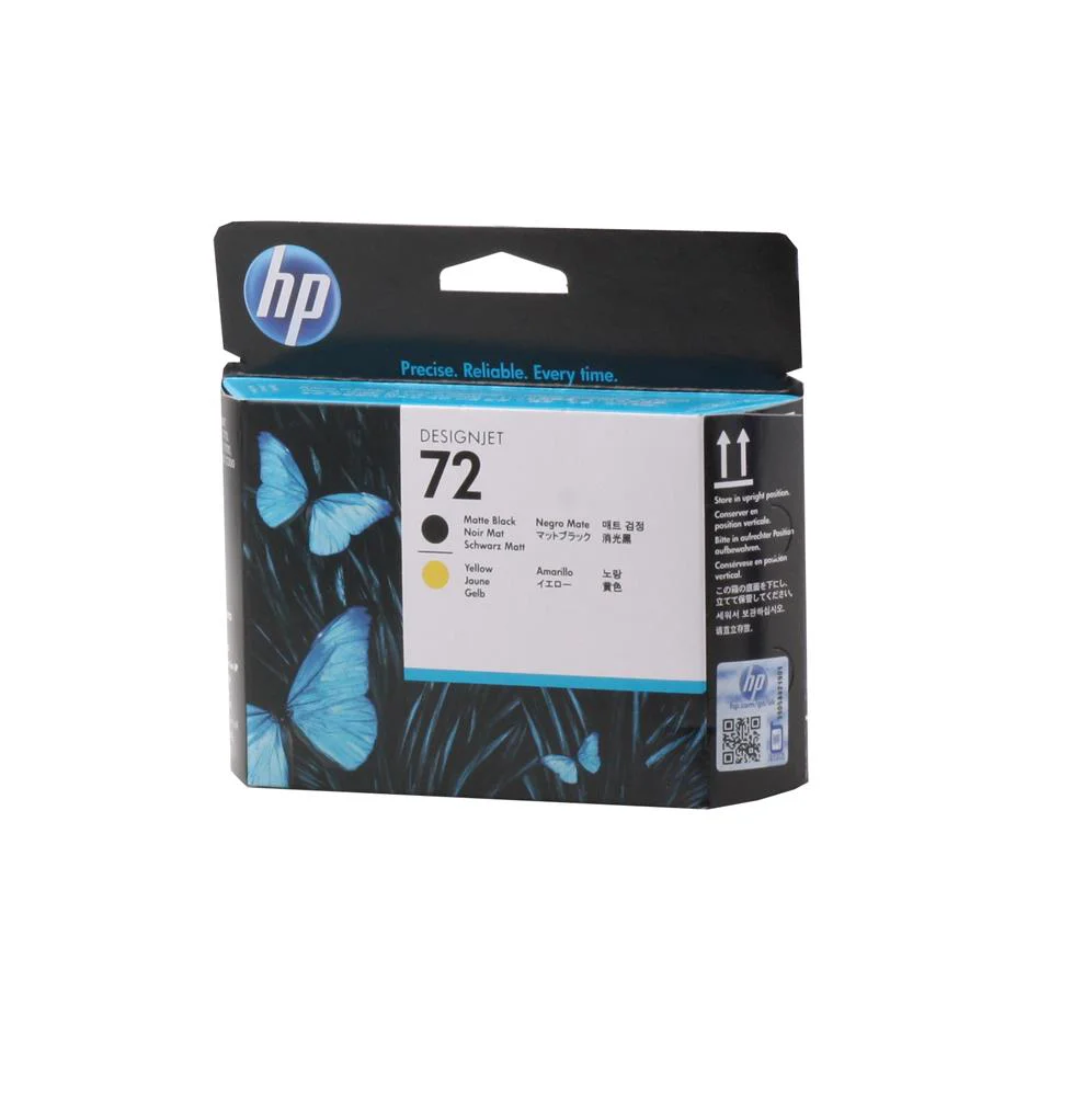 HP  C9384A 72 Matte Black-Yellow Mat Siyah-Sarı Baskı Kafası C938