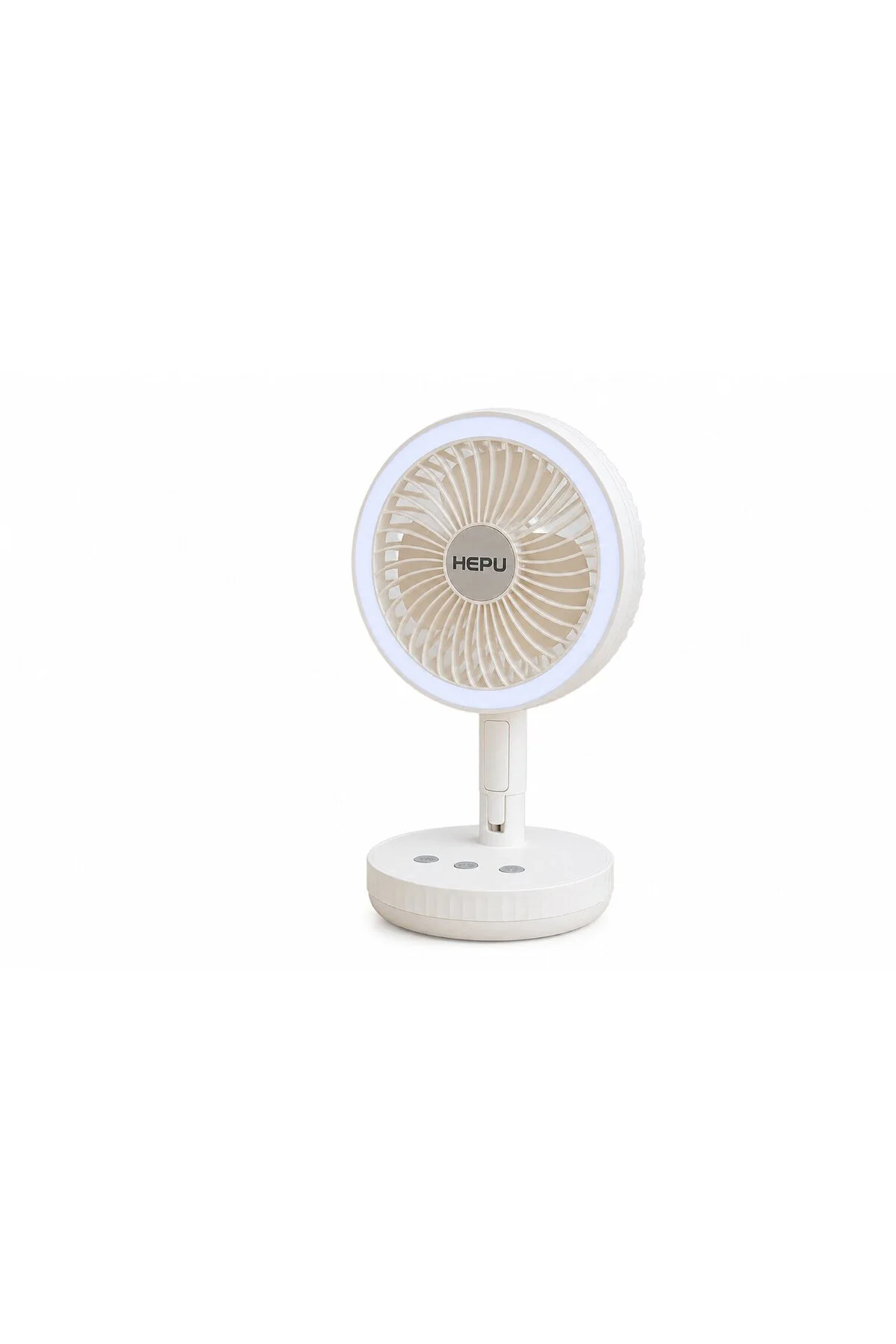 HP-F888 Şarjlı Katlanabilir Masaüstü Fan 4000mAh LED Işıklı