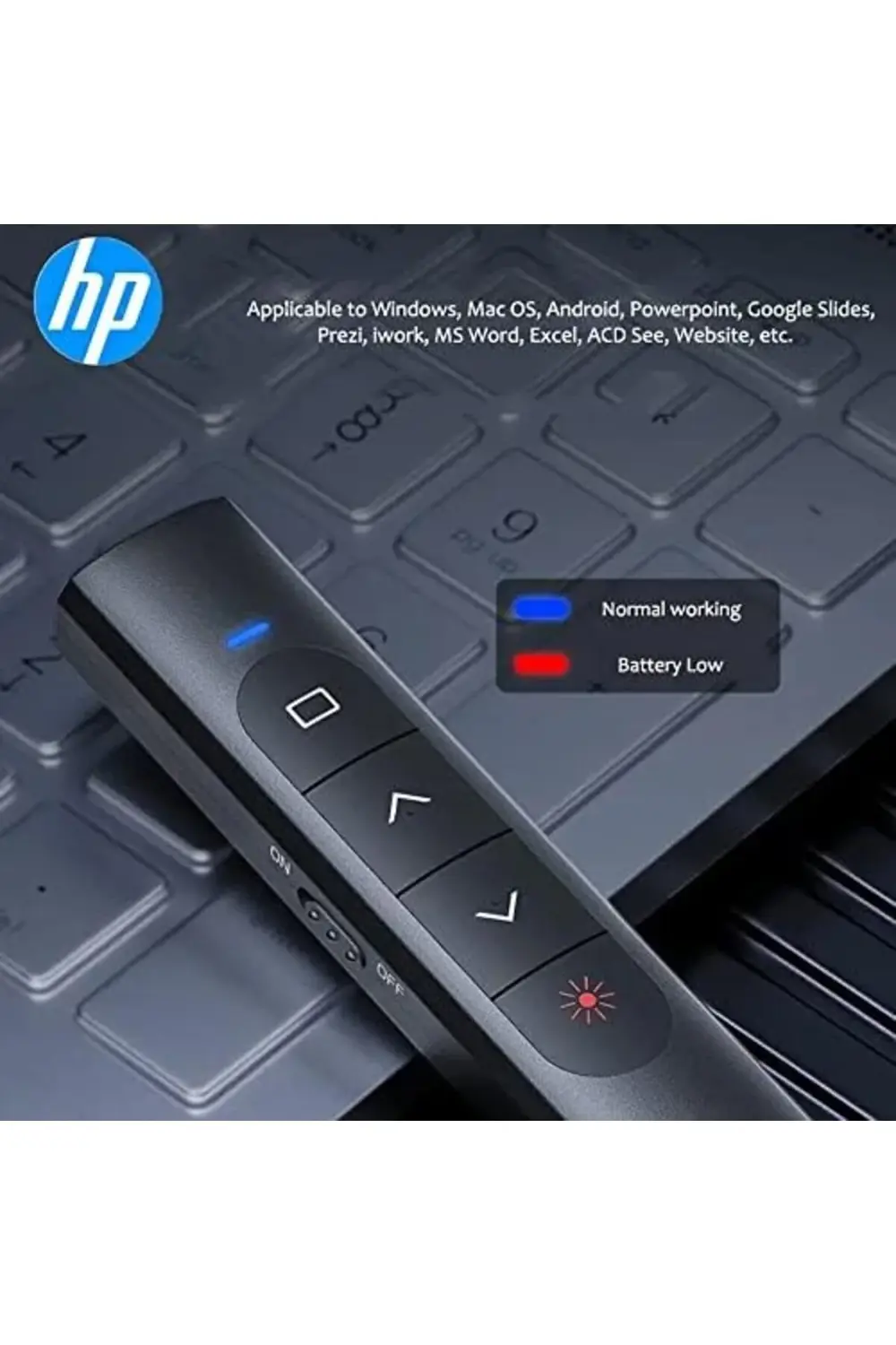 HP SS10 Presentation Flip Pen Pilli Kablosuz Sunum Kumandası 3955