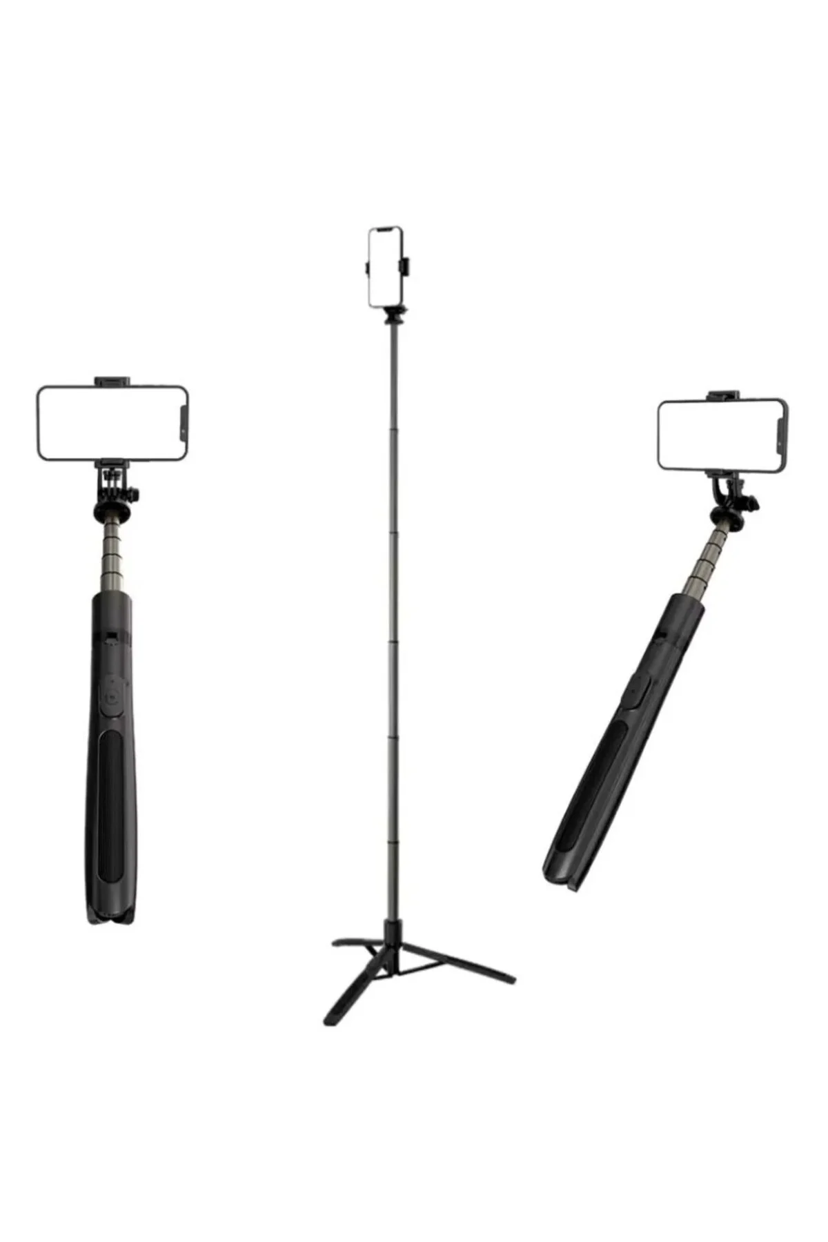 HP-T08 Tripod Selfie Stick 150 cm Uzayan Bluetooth Kumandalı HP-T08 Tripod Selfie Stick 150 cm Uzayan Bluetooth Kumandalı