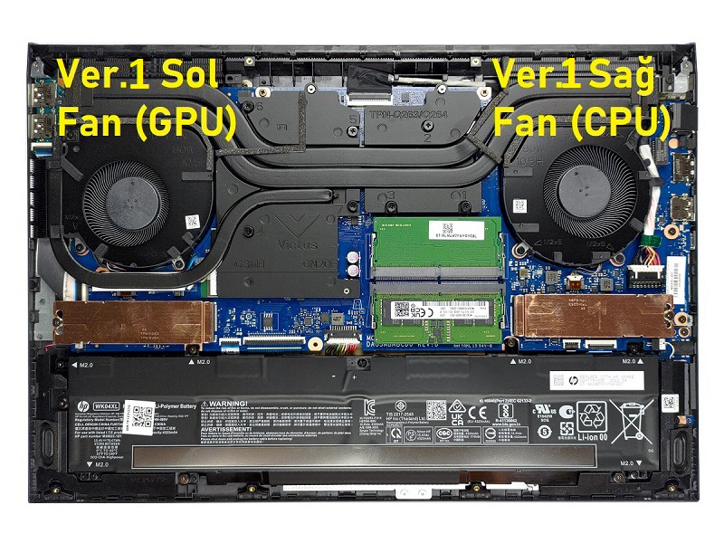 Afila Hp Victus 16-D0000 Serisi Notebook Fanı - Sağ (Cpu Fan) - V1 / 60