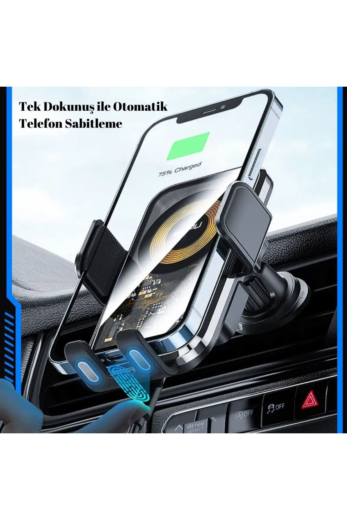 Hepu Hp-W06 15W Kablosuz Şarj Ve Araç İçi Torpido Üstü- Petek Telefon