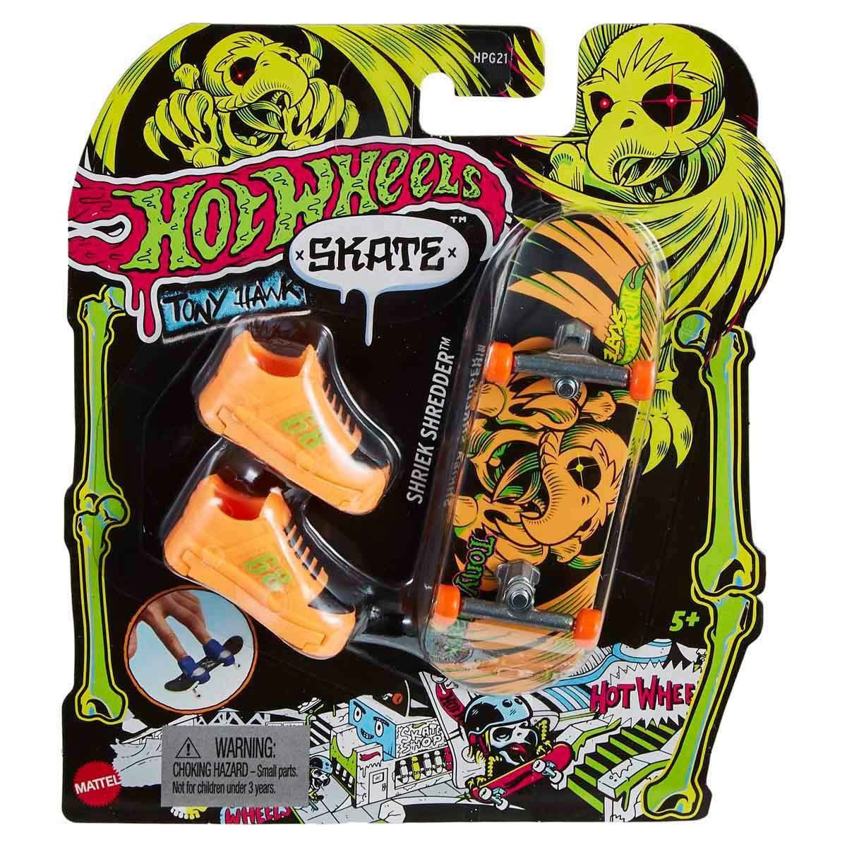 HPG21 Hot Wheels Skate Neon Temalı Parmak Kaykay ve Ayakkabı Pake