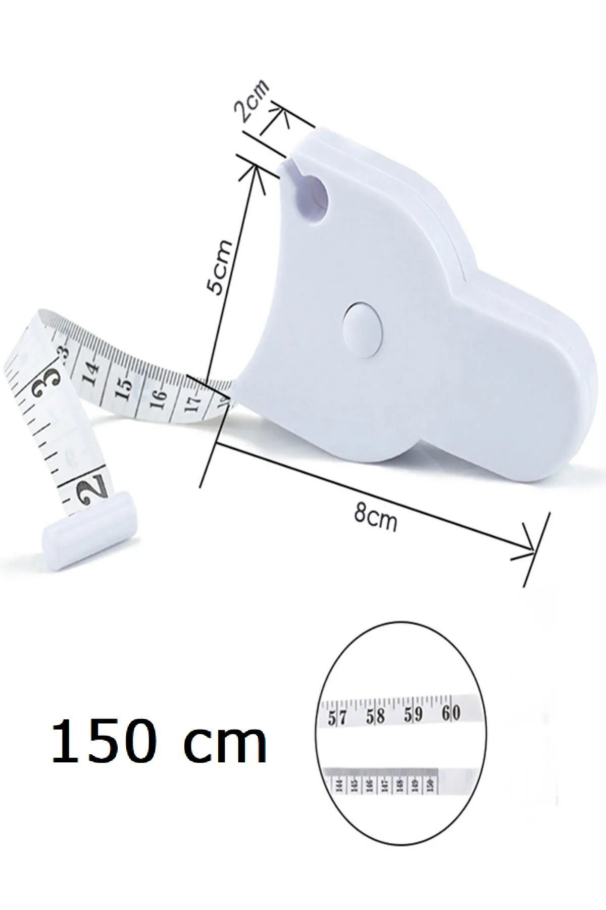 HR Vücut Ölçüm Cetveli Mezura Çok Amaçlı Bel Kalça Göğüs Bacak 15