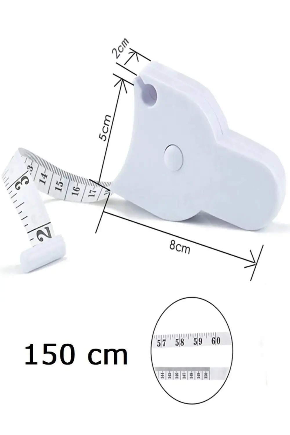 HR Vücut Ölçüm Cetveli Mezura Çok Amaçlı Bel Kalça Göğüs Bacak 15