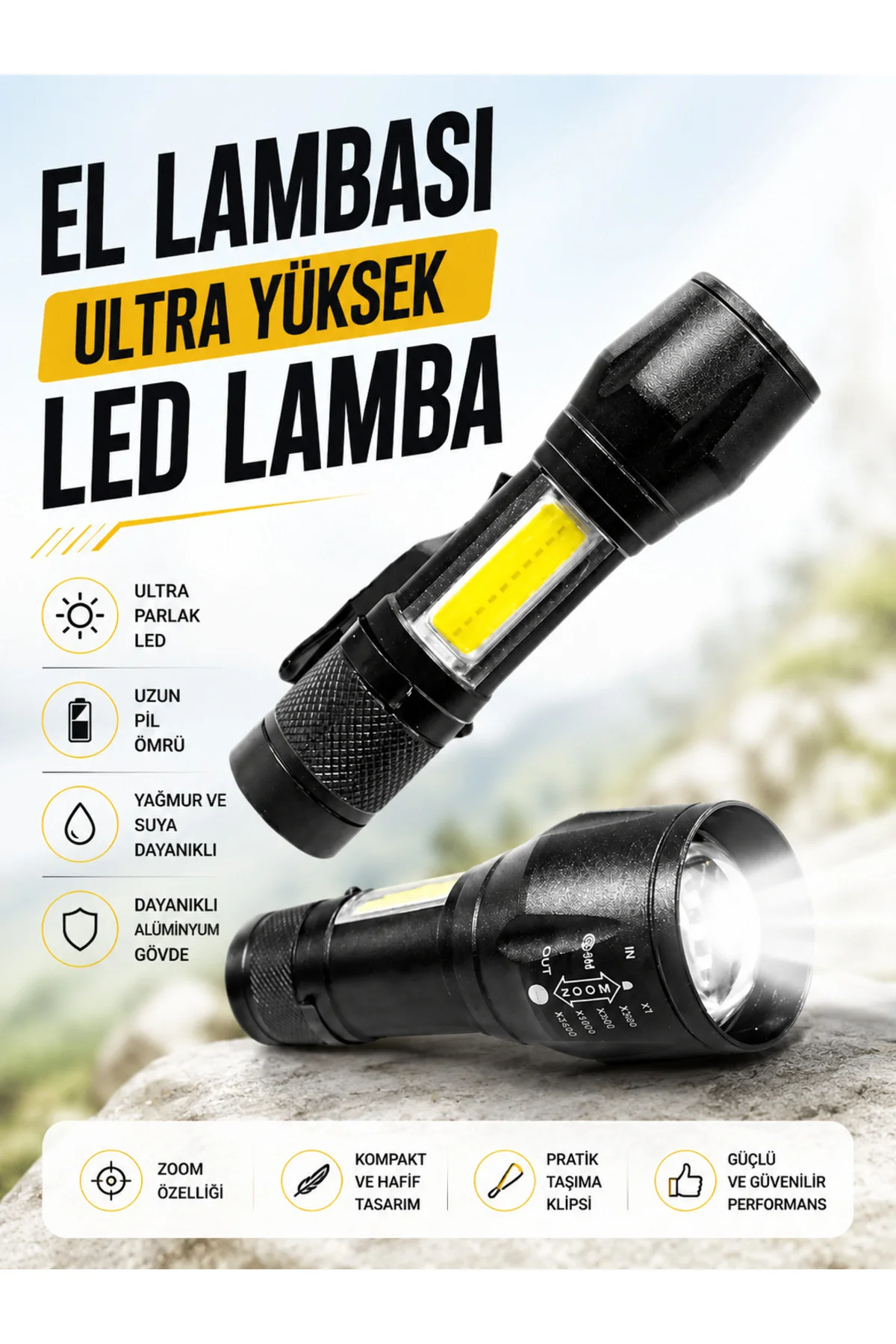 HS-41 EL LAMBASI Ultra Yüksek Led Lamba