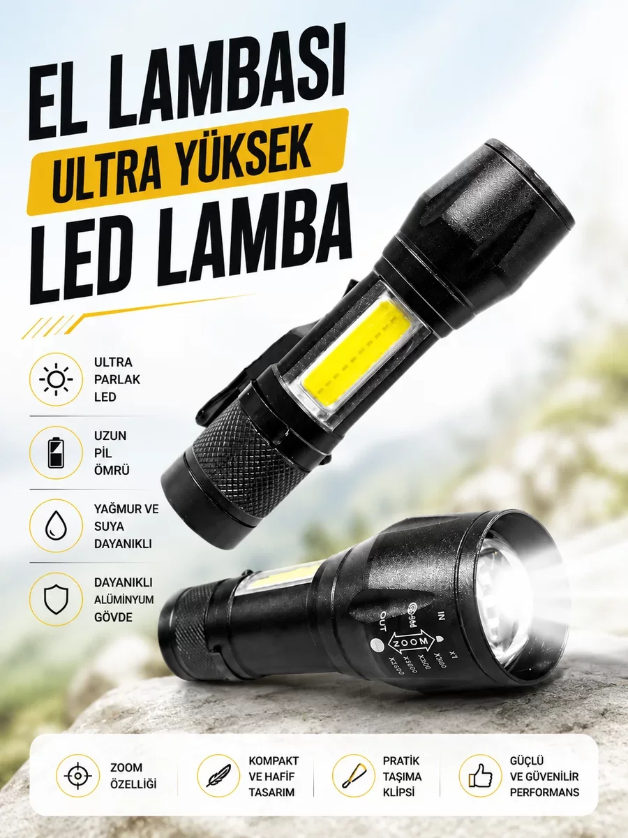 HS-41 EL LAMBASI Ultra Yüksek Led Lamba