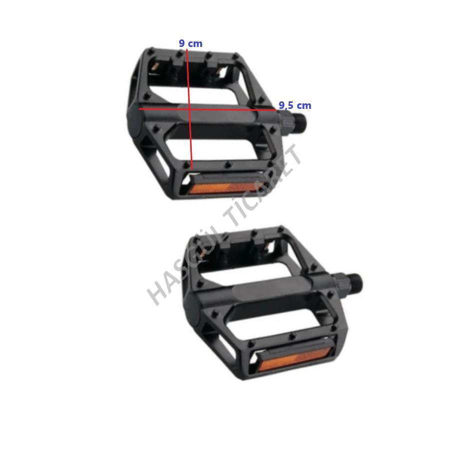 Hsgl  Bisiklet Geniş Bilyali Reflektörlü Siyah Pedal P-896